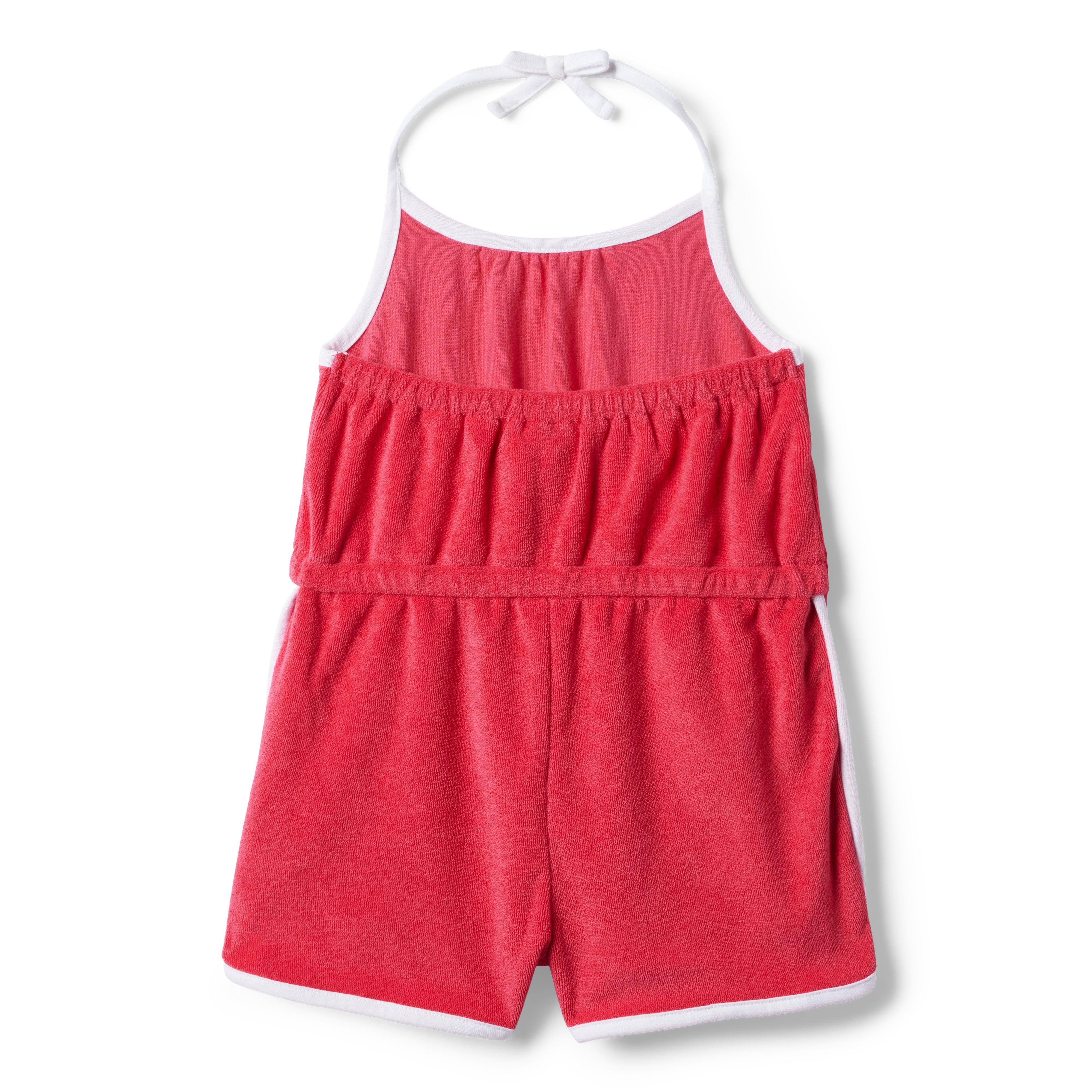 Girl Bitten Berry Halter Terry Romper by Janie and Jack