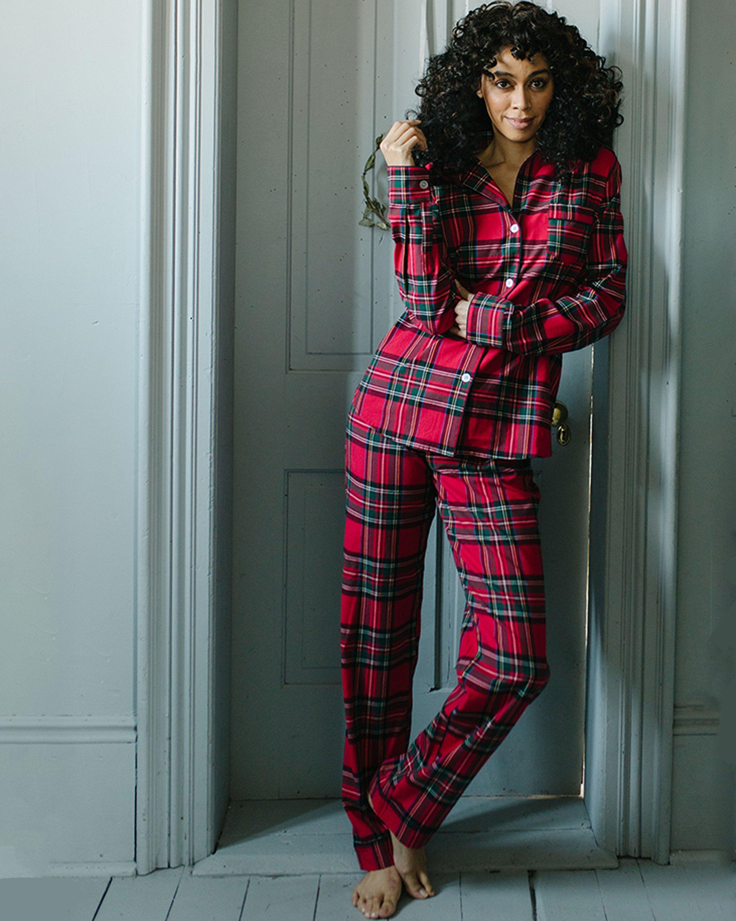 Petite Plume Women's Imperial Tartan Pajama Set image number 4