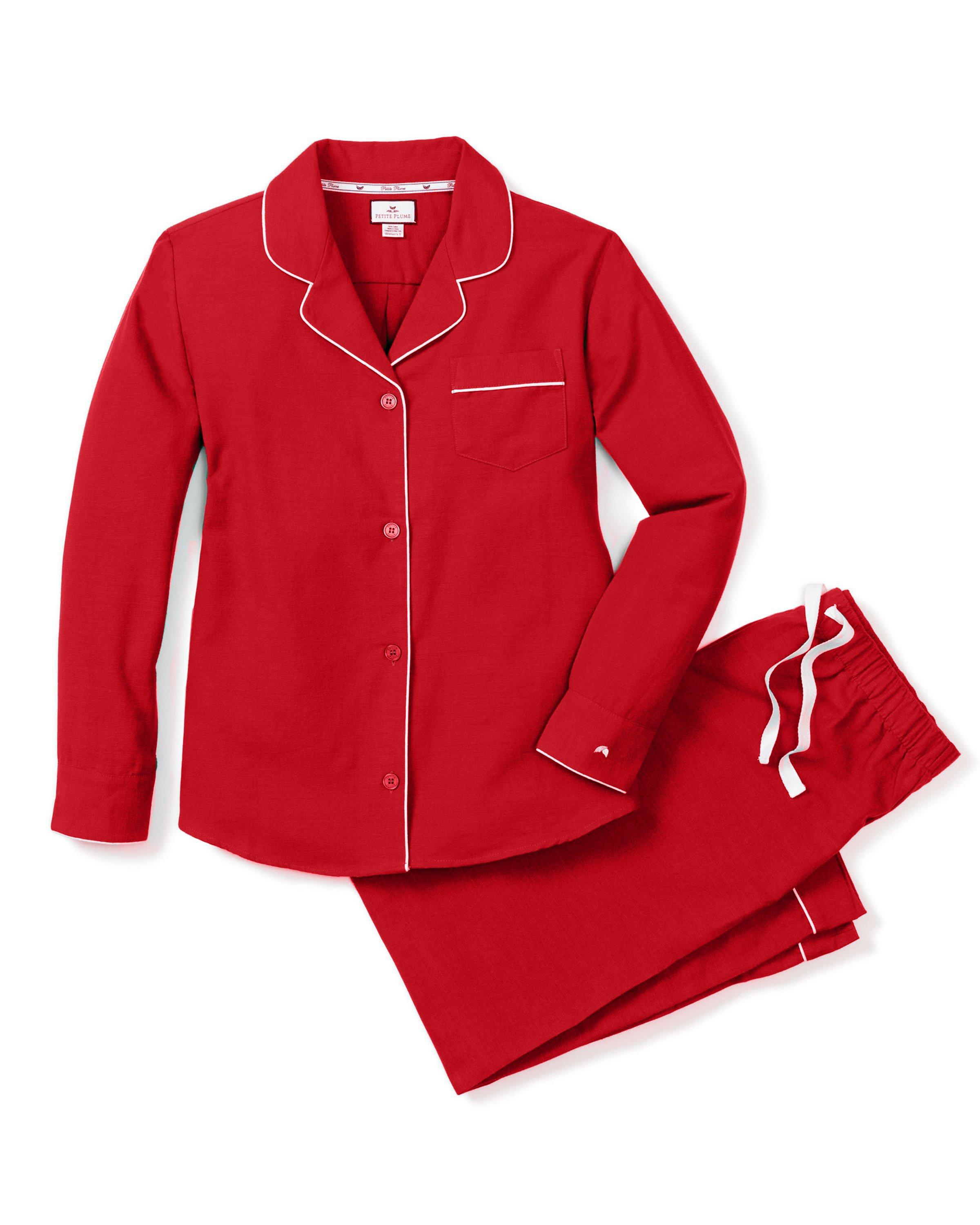 Petite Plume Women's Red Flannel Pajama Set image number 0