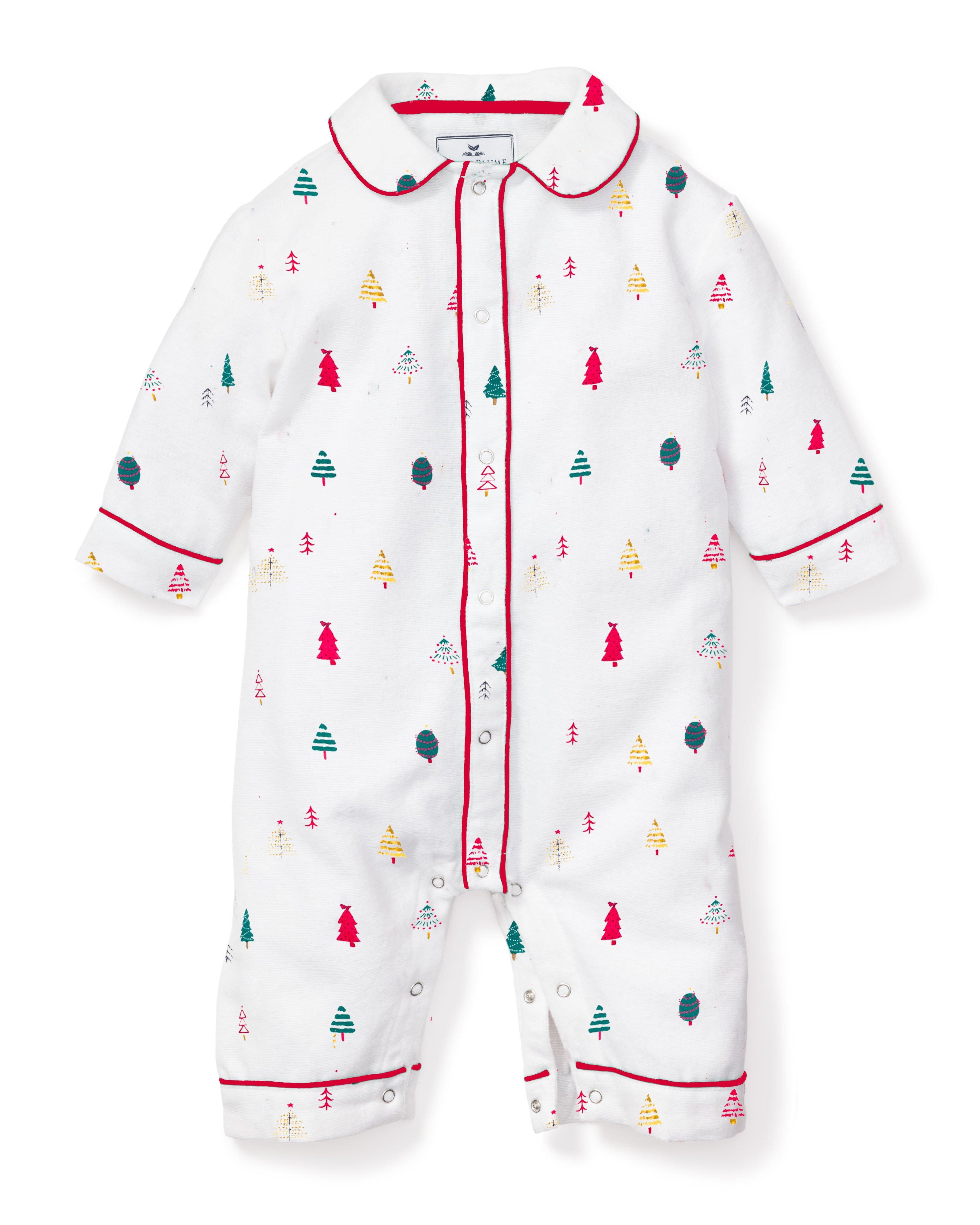 Petite Plume Baby Merry Trees Cambridge Pajama Romper image number 0