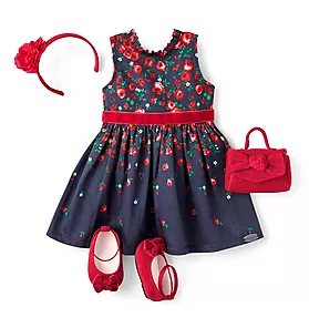 American Girl® x Janie And Jack Wrapped in Roses Dress For Dolls