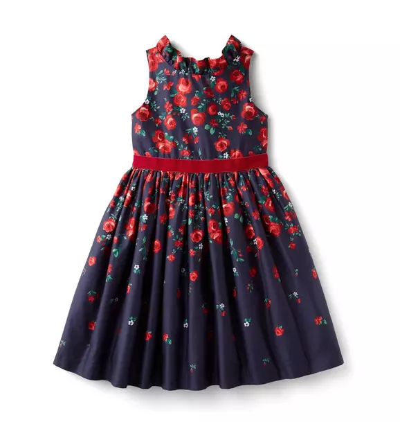 American Girl® x Janie And Jack Wrapped in Roses Dress For Dolls image number 2