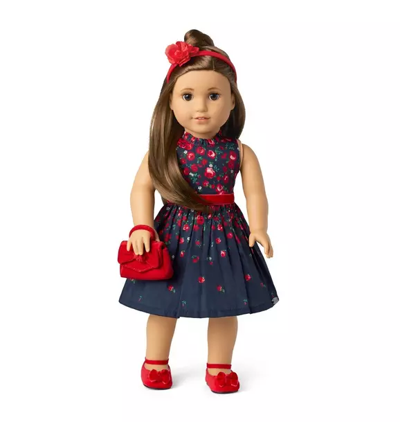 American Girl® x Janie And Jack Wrapped in Roses Dress For Dolls image number 1