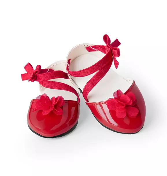American Girl® x Janie And Jack Rose Bow Flats For Dolls image number 0