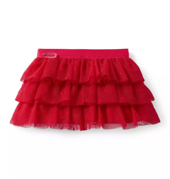 American Girl® x Janie And Jack Rose Red Tulle Skirt For Dolls image number 0