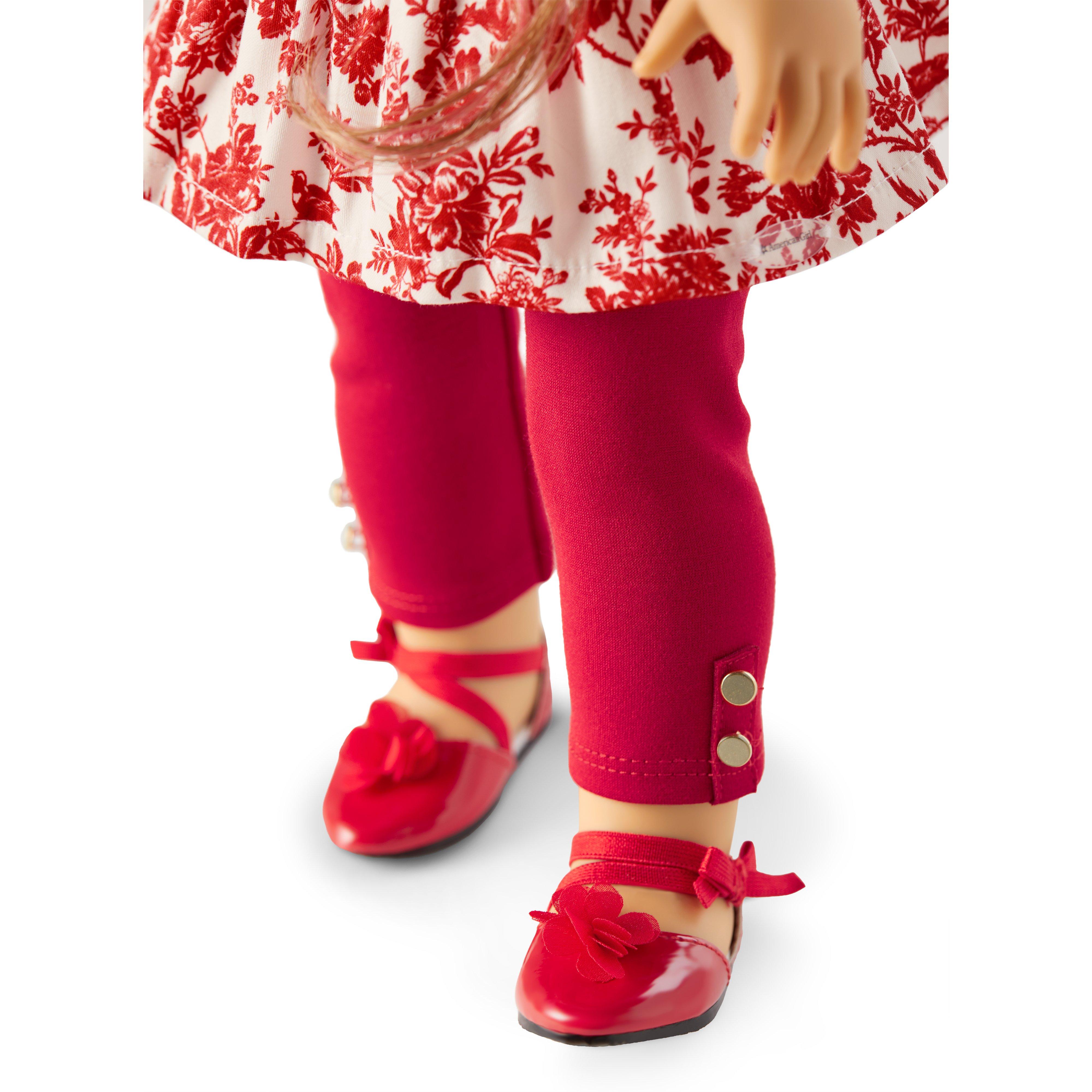 American Girl® x Janie and Jack Cozy Rose Leggings For Dolls image number 3