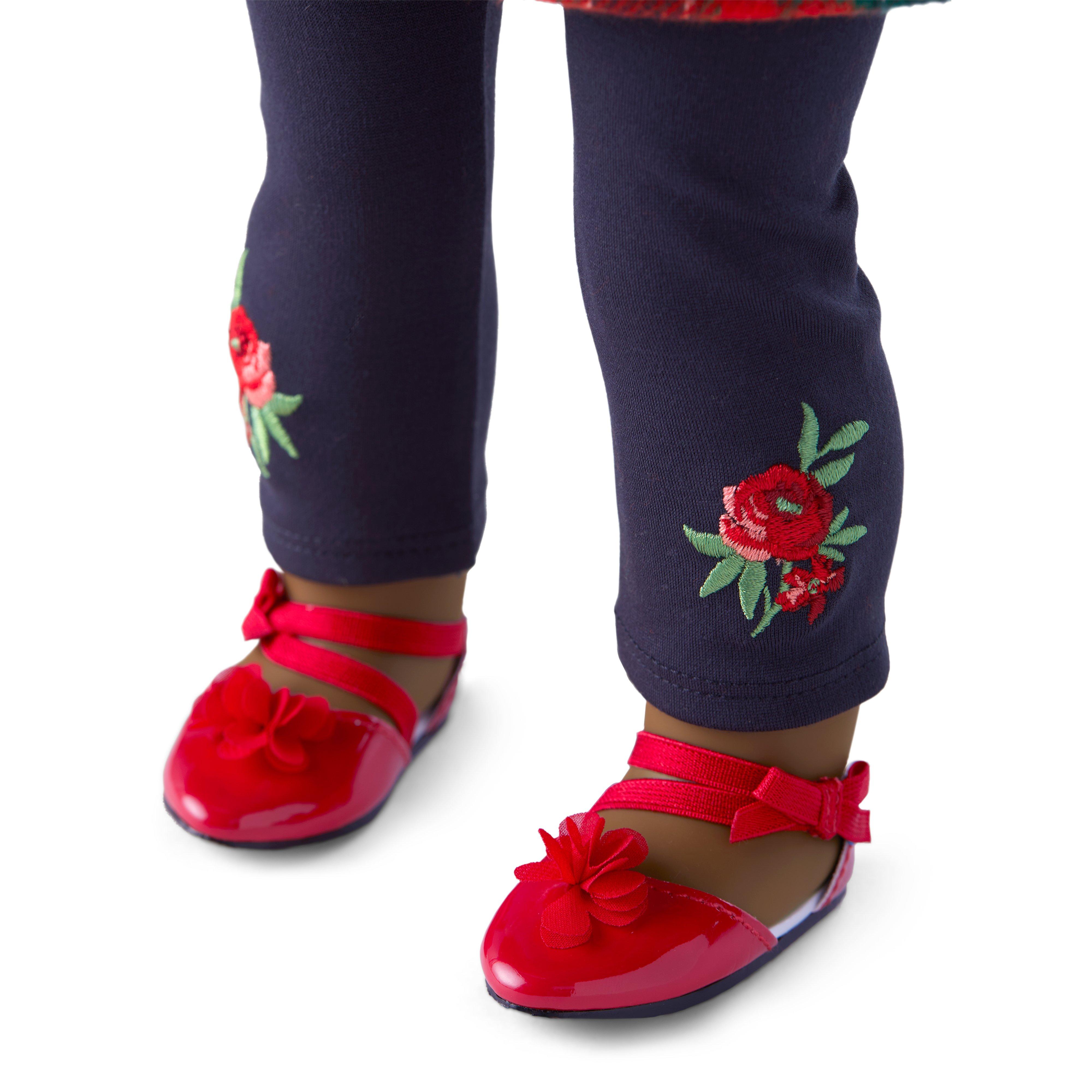 American Girl® x Janie and Jack Cozy Rose Leggings For Dolls image number 1