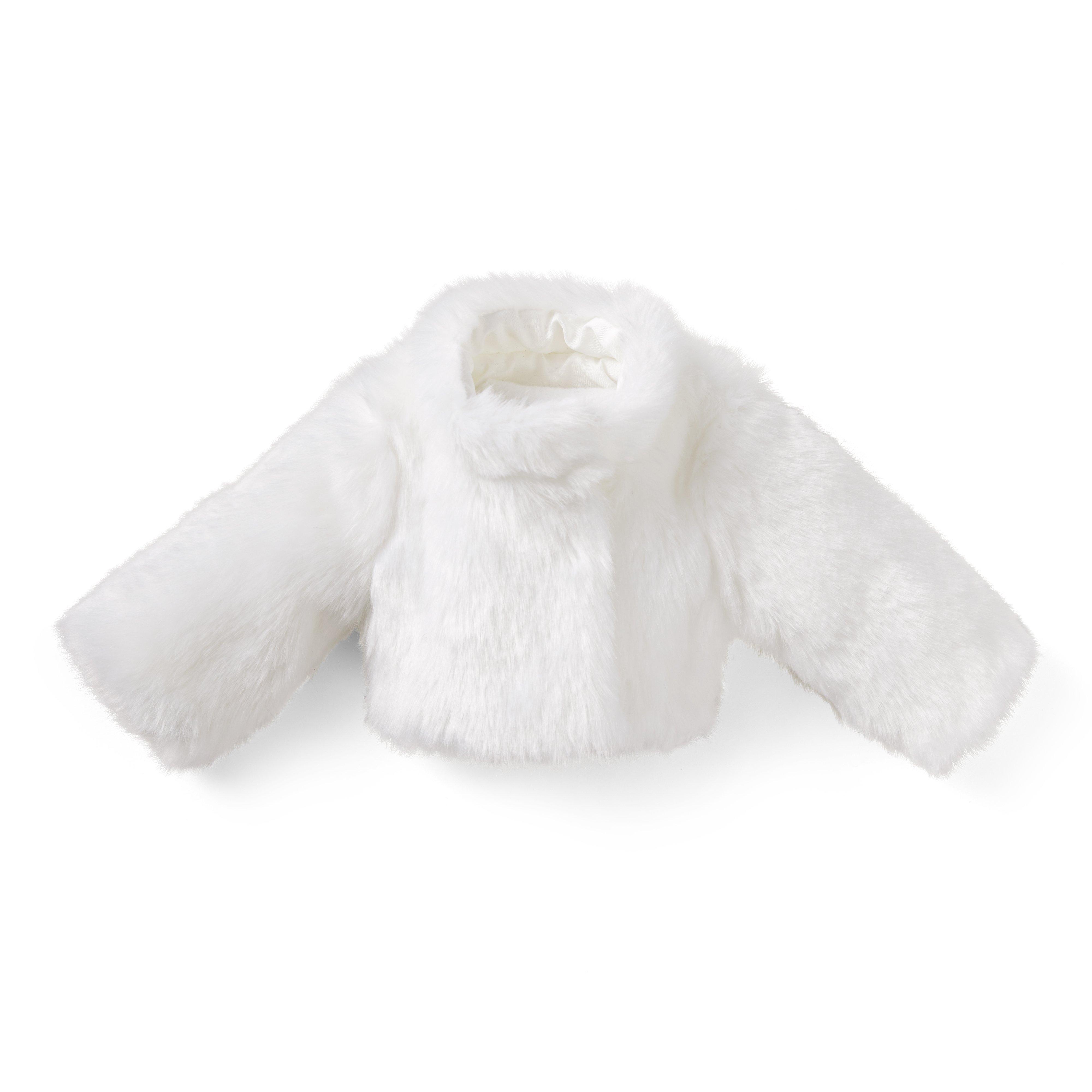 American Girl® x Janie and Jack Soft as Snow Fur Jacket For Dolls image number 0