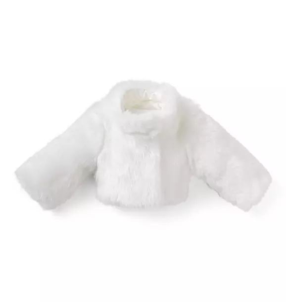 American Girl® x Janie and Jack Soft as Snow Fur Jacket For Dolls image number 0