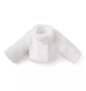 American Girl® x Janie and Jack Soft as Snow Fur Jacket For Dolls