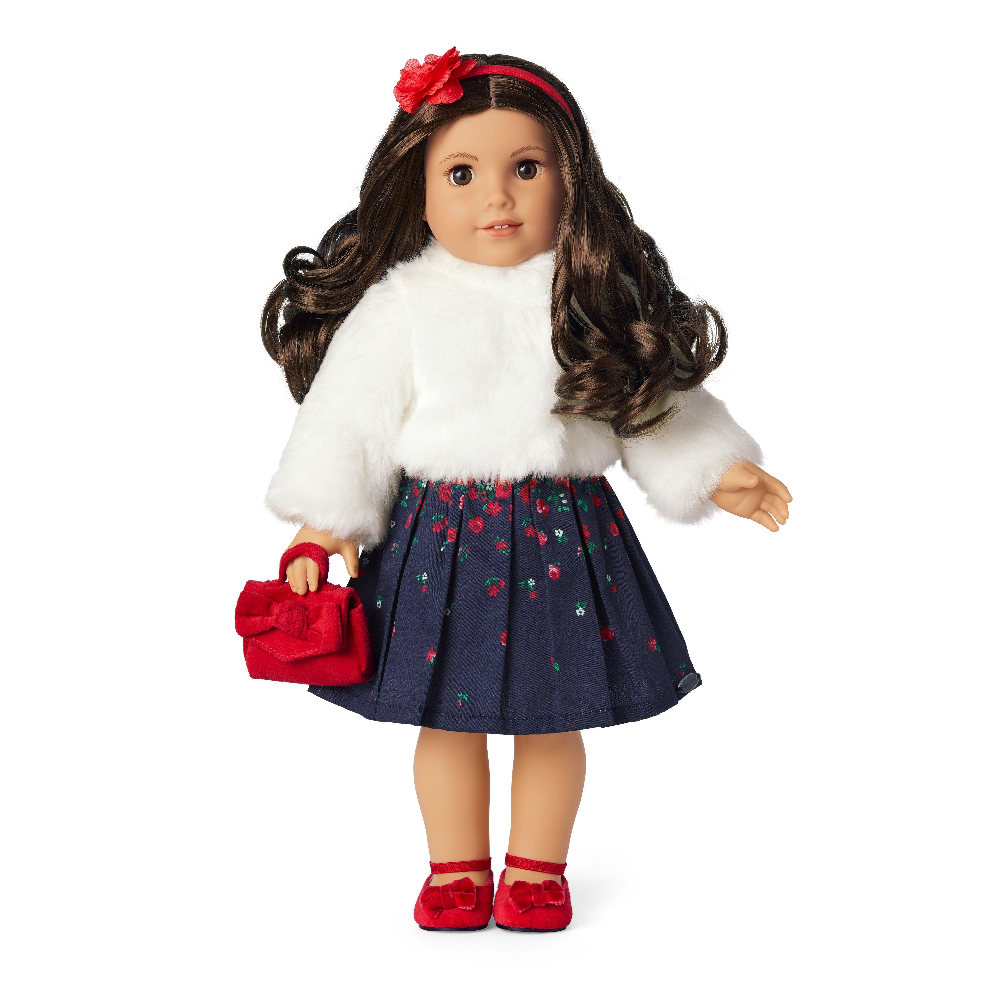 American Girl® x Janie and Jack Soft as Snow Fur Jacket For Dolls image number 2