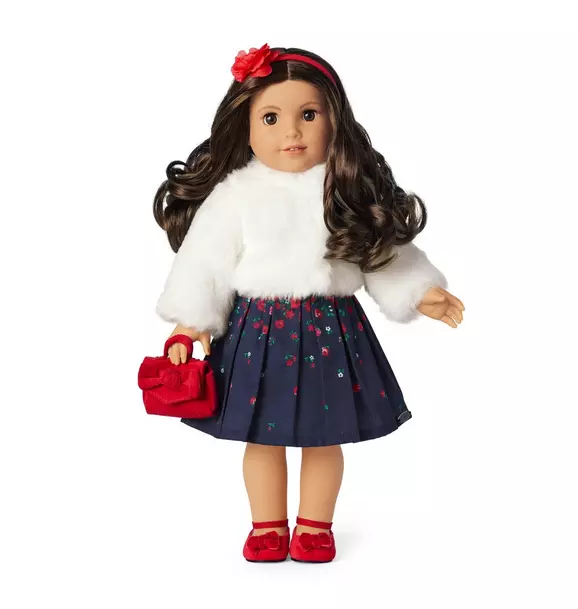 American Girl® x Janie and Jack Soft as Snow Fur Jacket For Dolls image number 2