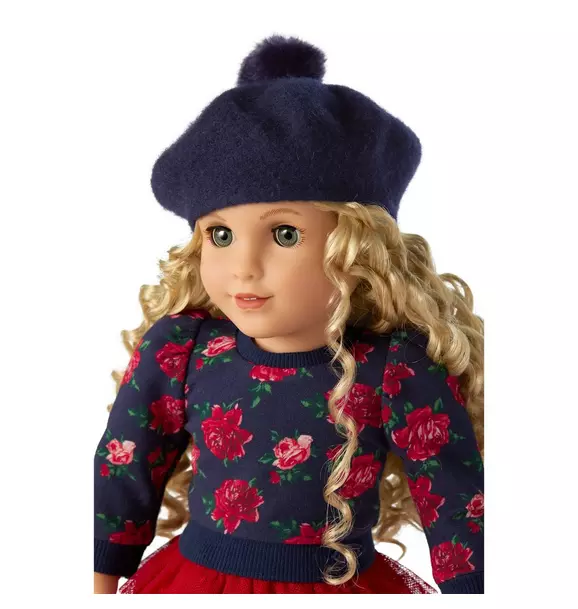 American Girl® x Janie and Jack Wintry Wool Beret For Dolls image number 1