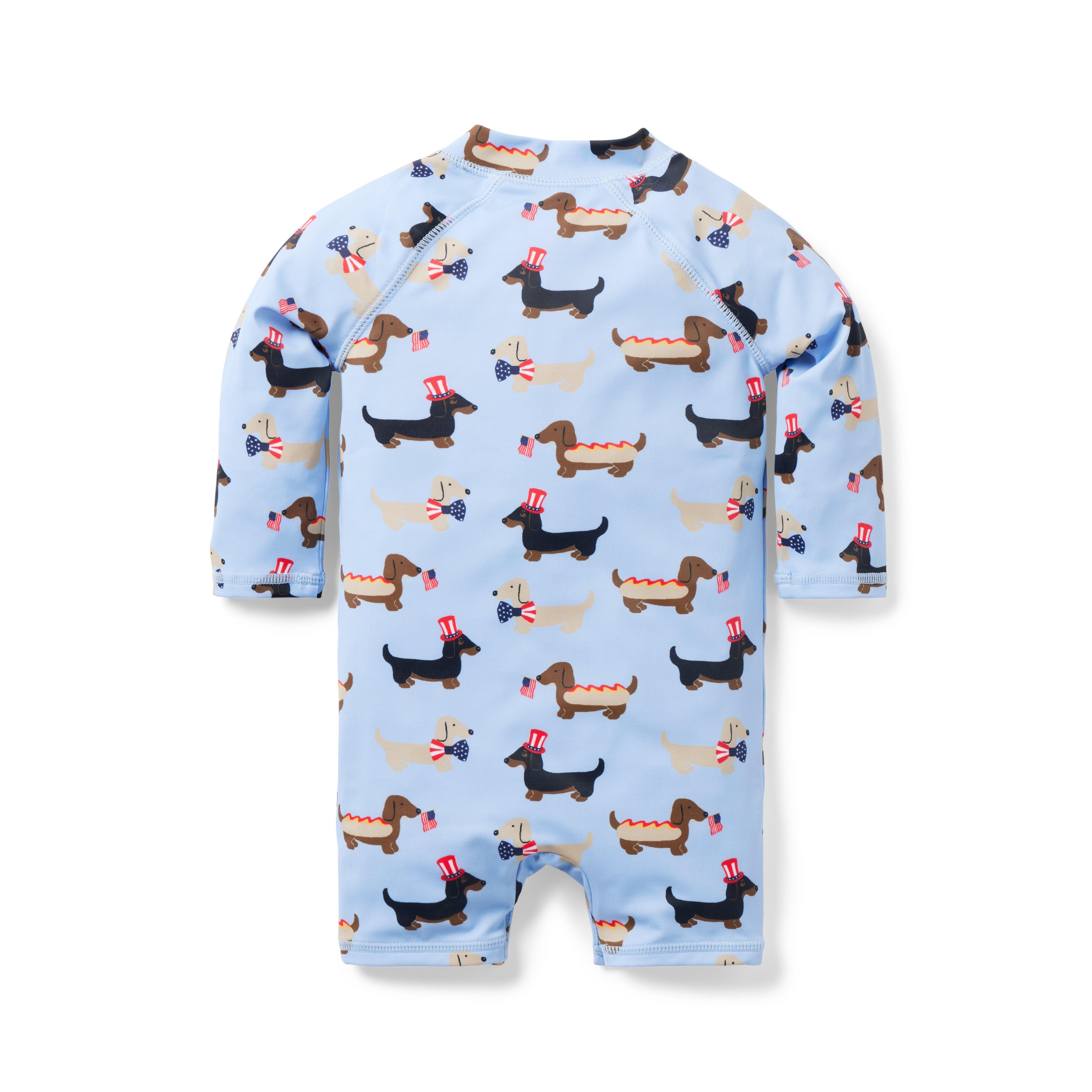 Baby Recycled Hot Dog Rash Guard Swimsuit image number 2