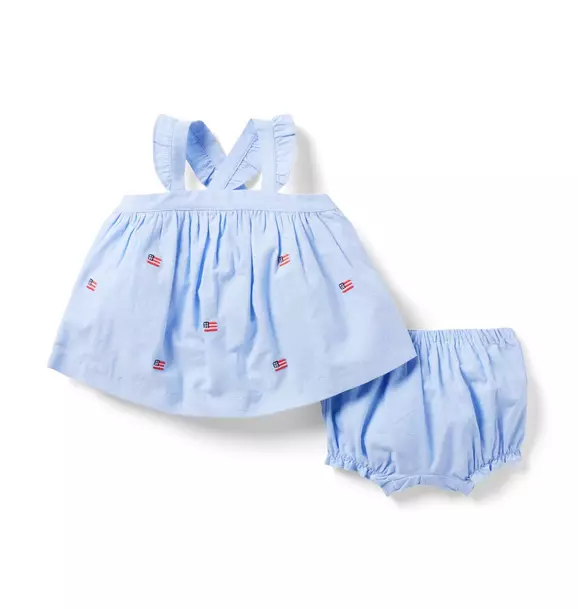The Embroidered Oxford Baby Set  image number 0