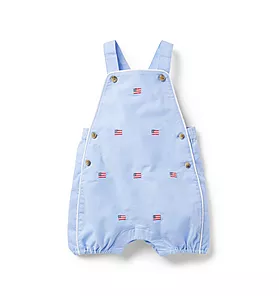 The Embroidered Oxford Baby Overall