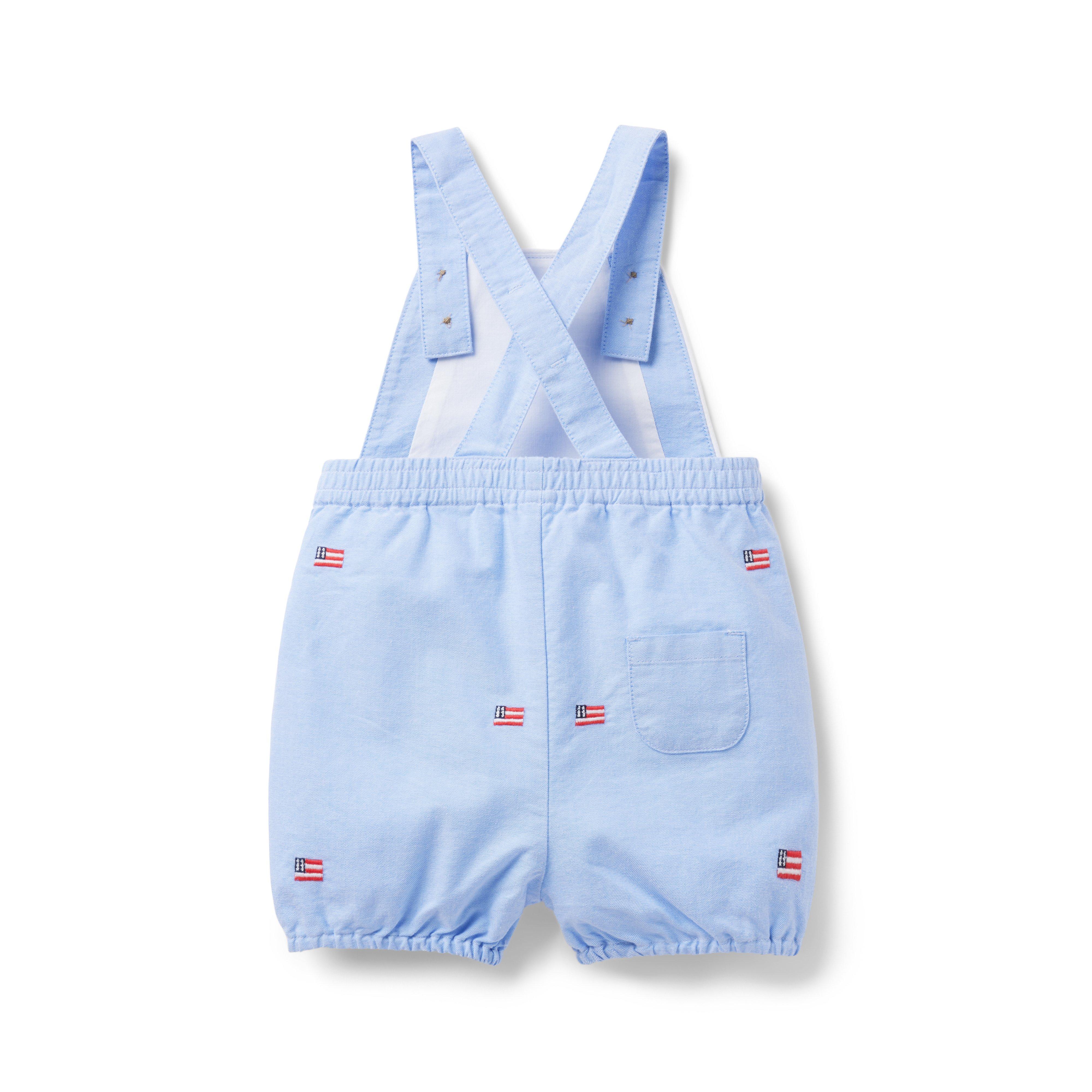 The Embroidered Oxford Baby Overall image number 3