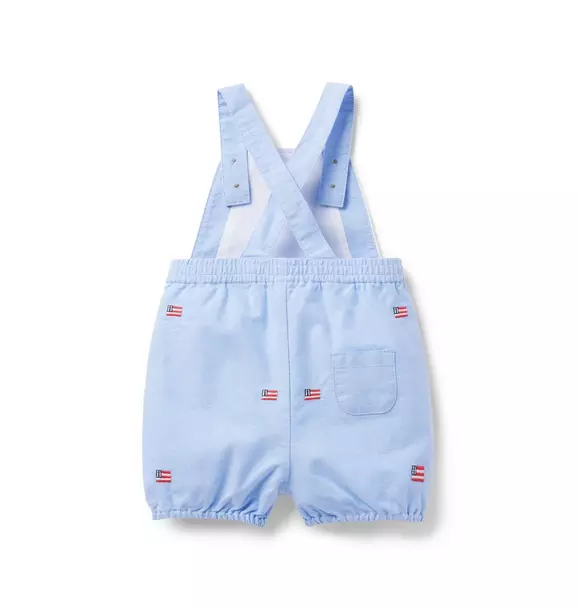 The Embroidered Oxford Baby Overall image number 3