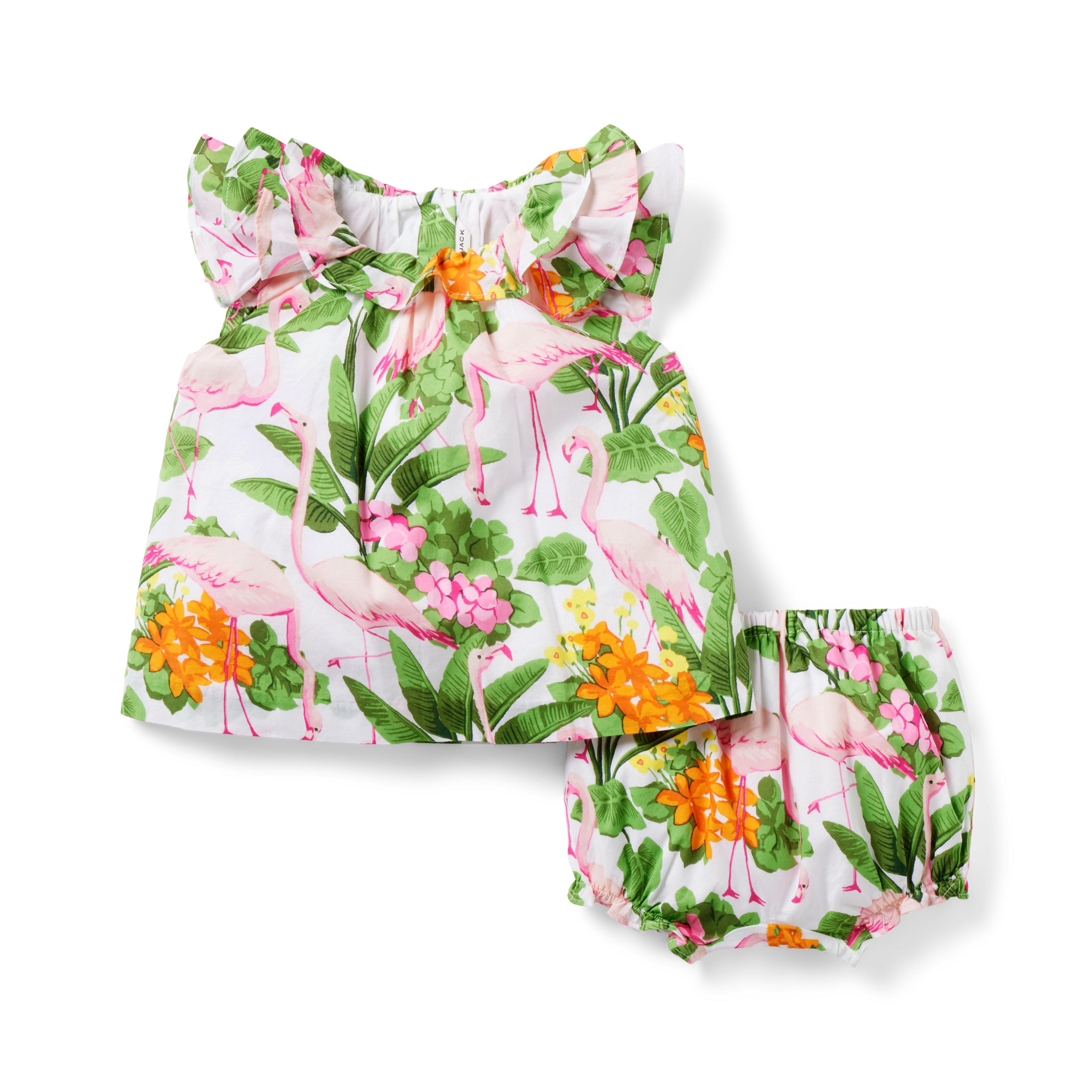 Baby Tropical Flamingo Matching Set