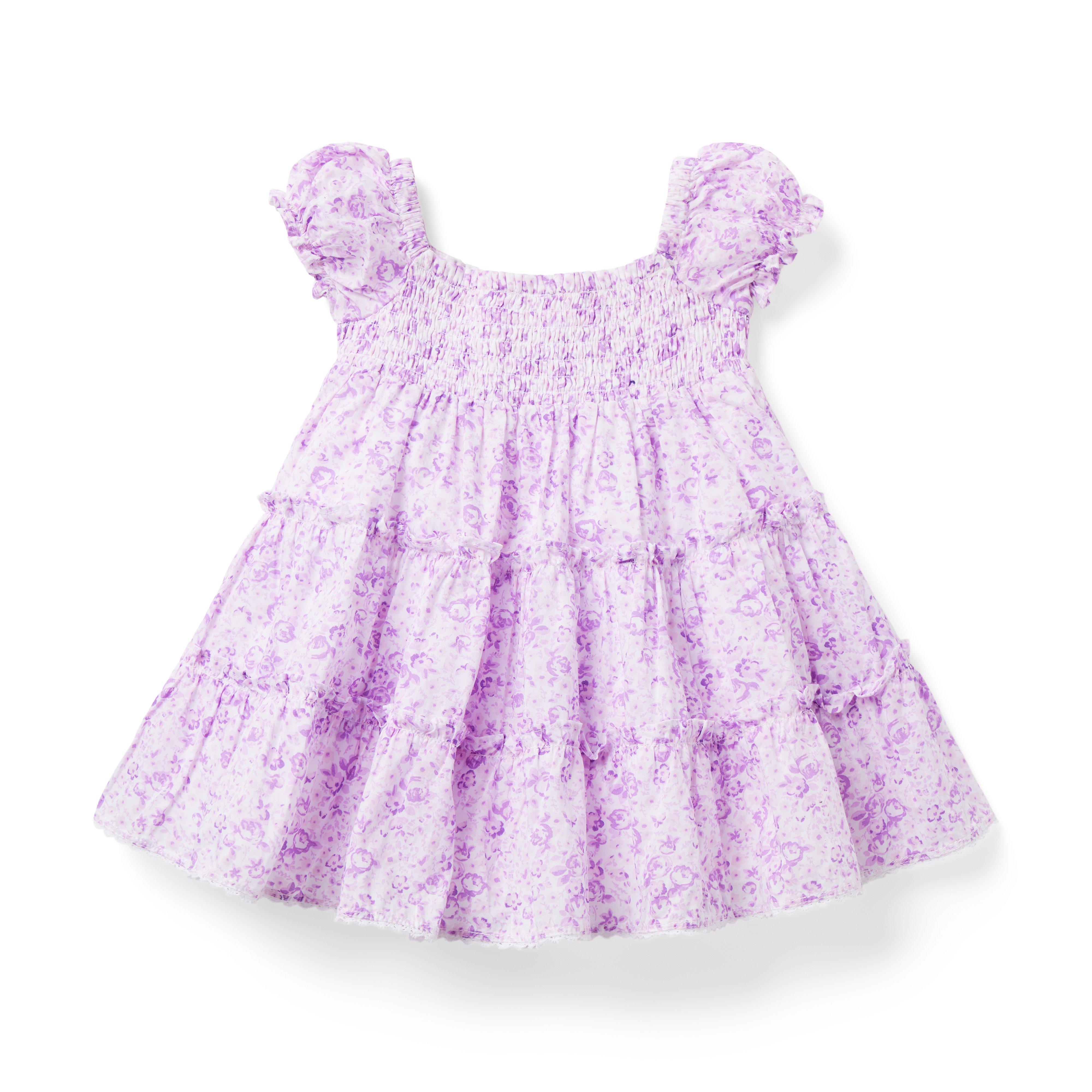 Newborn Tallulah Lavender The Abigail Smocked Baby Dress by Janie and Jack