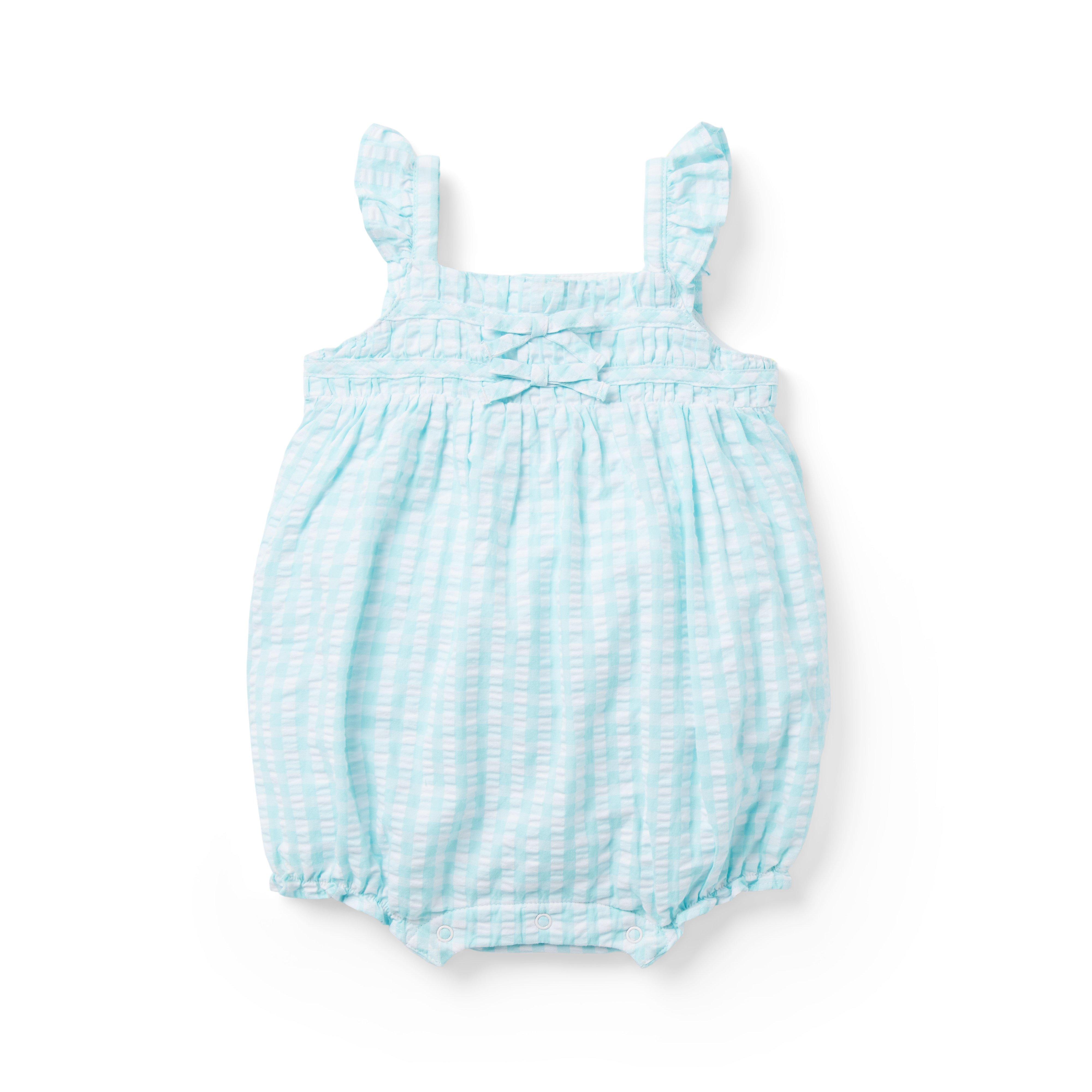 Baby Gingham Seersucker Romper