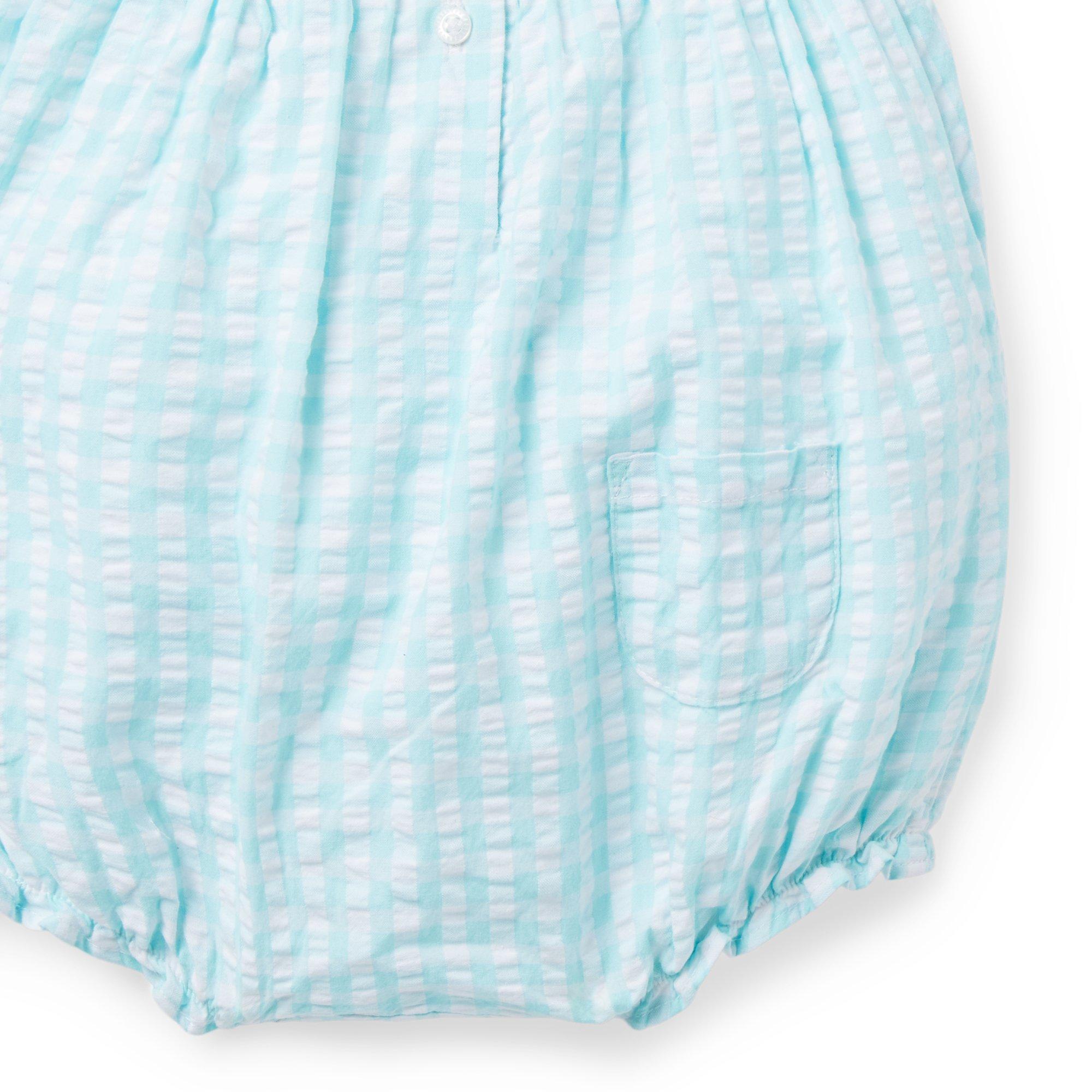 Baby Gingham Seersucker Romper image number 3