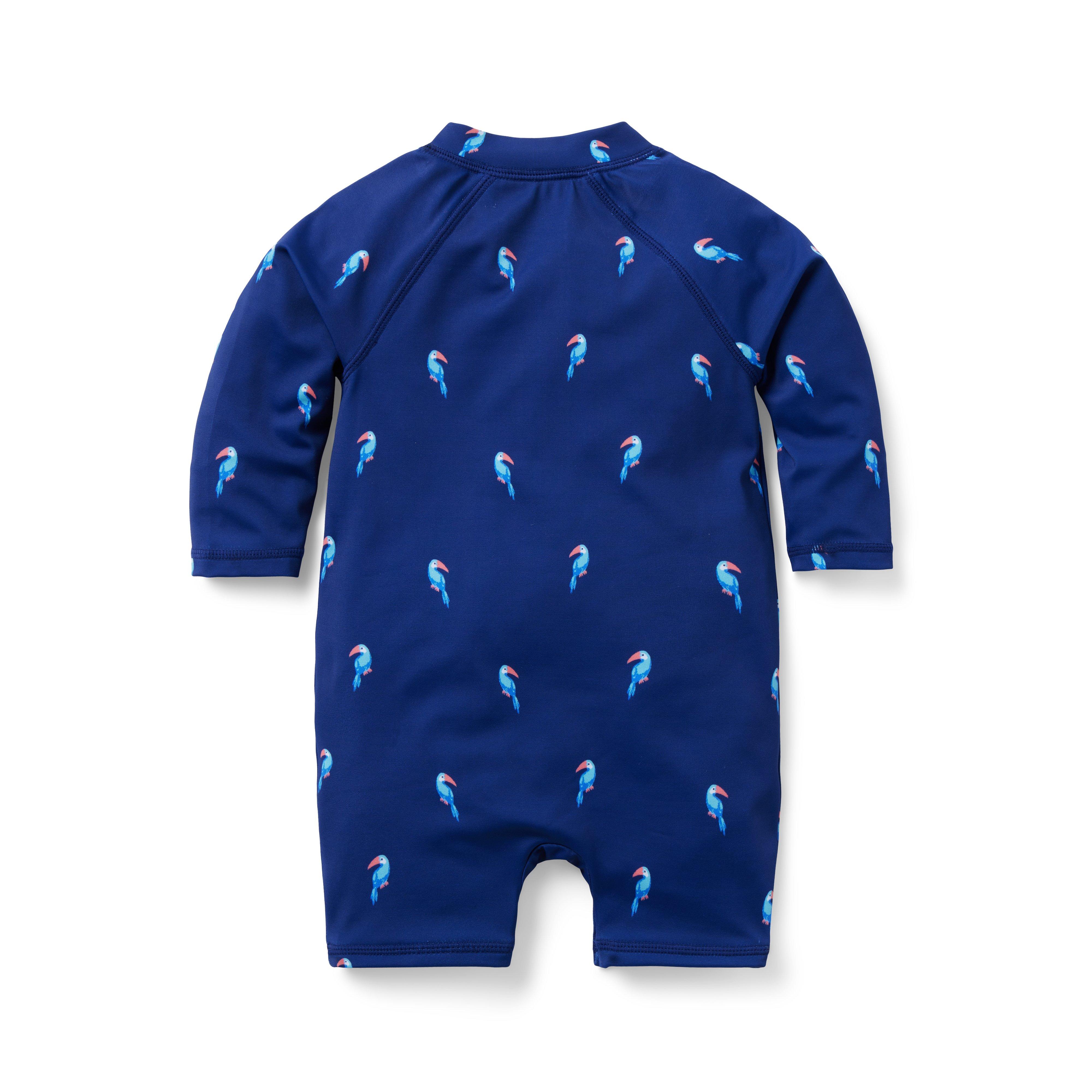 Baby Recycled Toucan Rash Guard Swimsuit image number 3