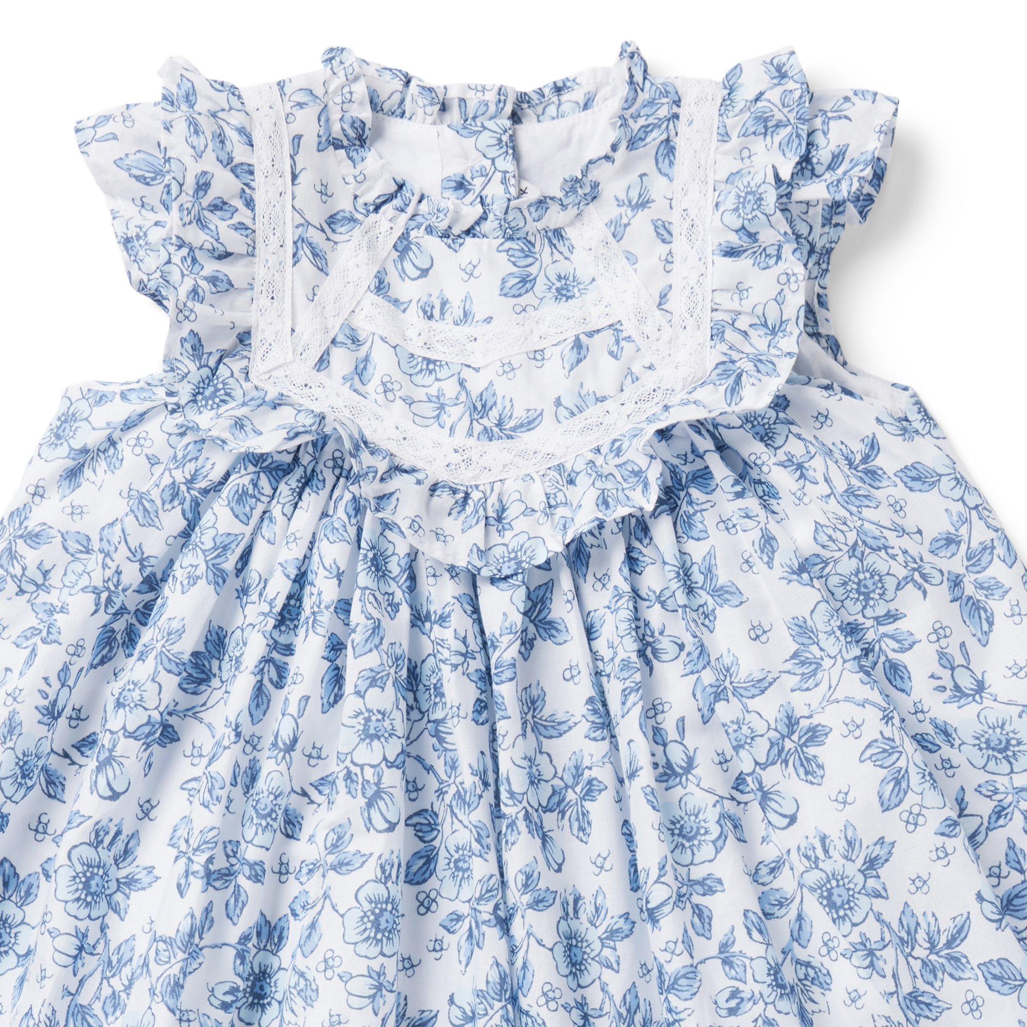 Newborn Forever Blue Floral The Little Garden Baby Dress by Janie and Jack