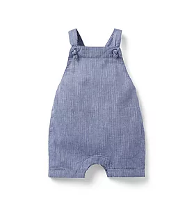 Baby Striped Linen-Cotton Overall