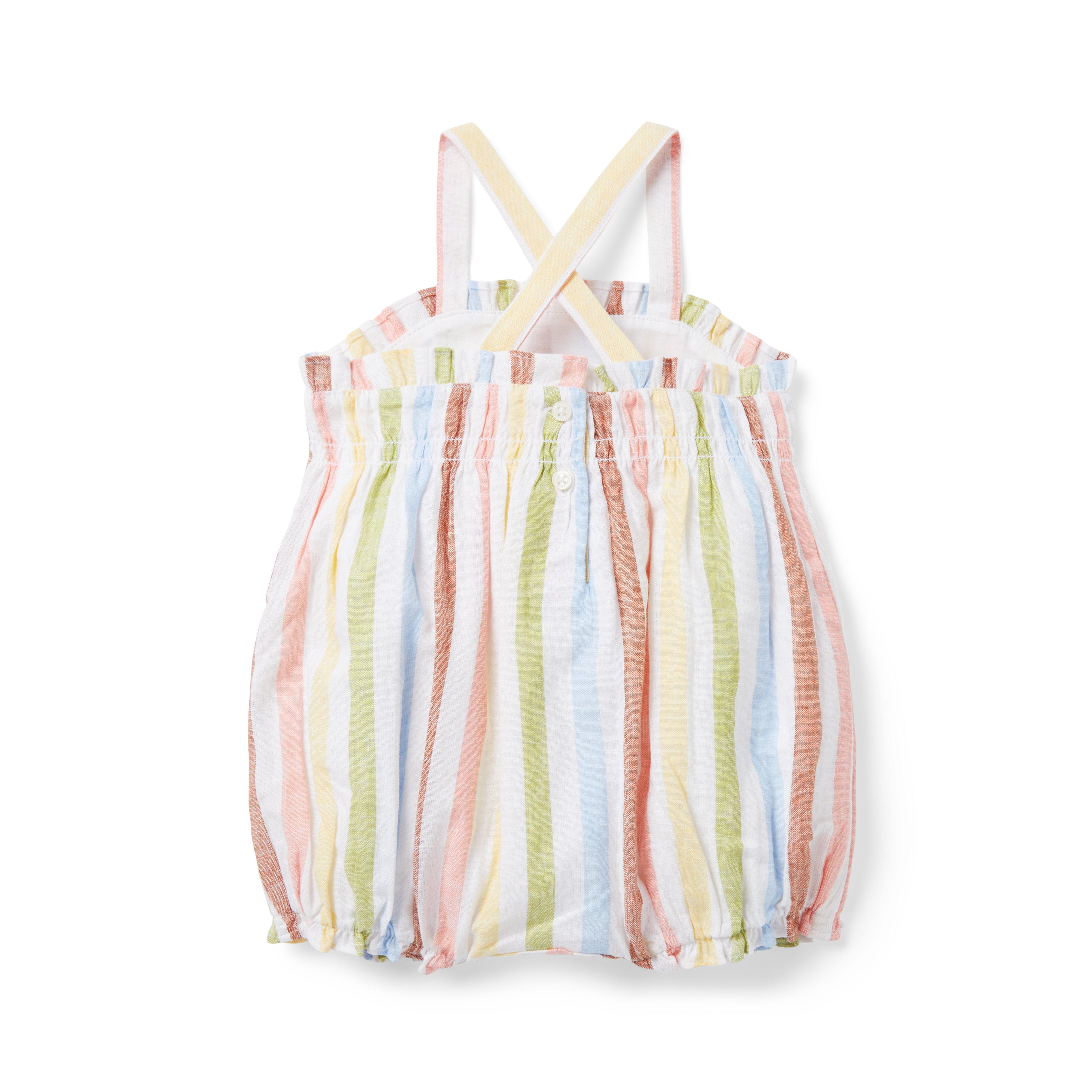 Baby Striped Linen-Cotton Romper image number 3