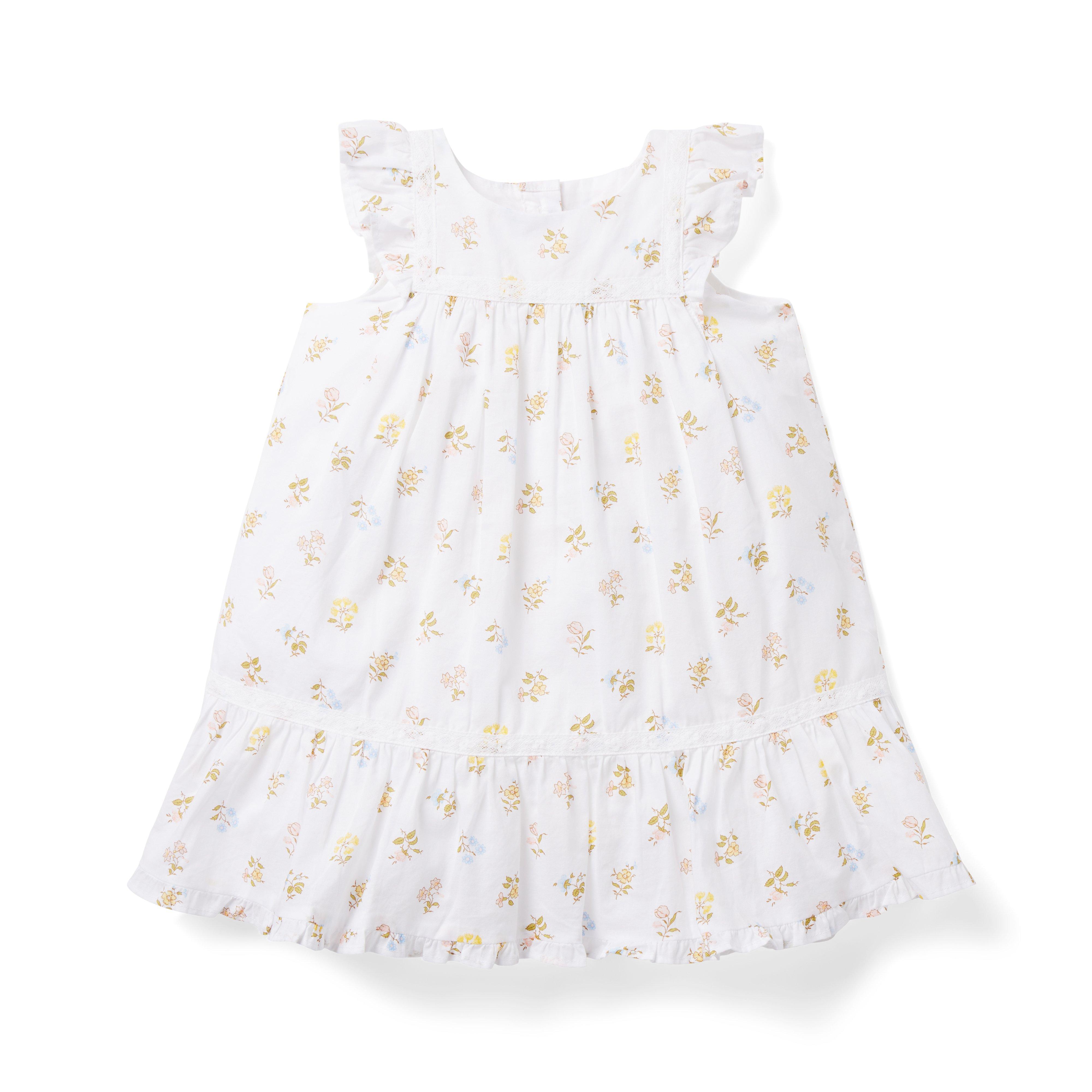 Baby Floral Crochet Trim Dress image number 0