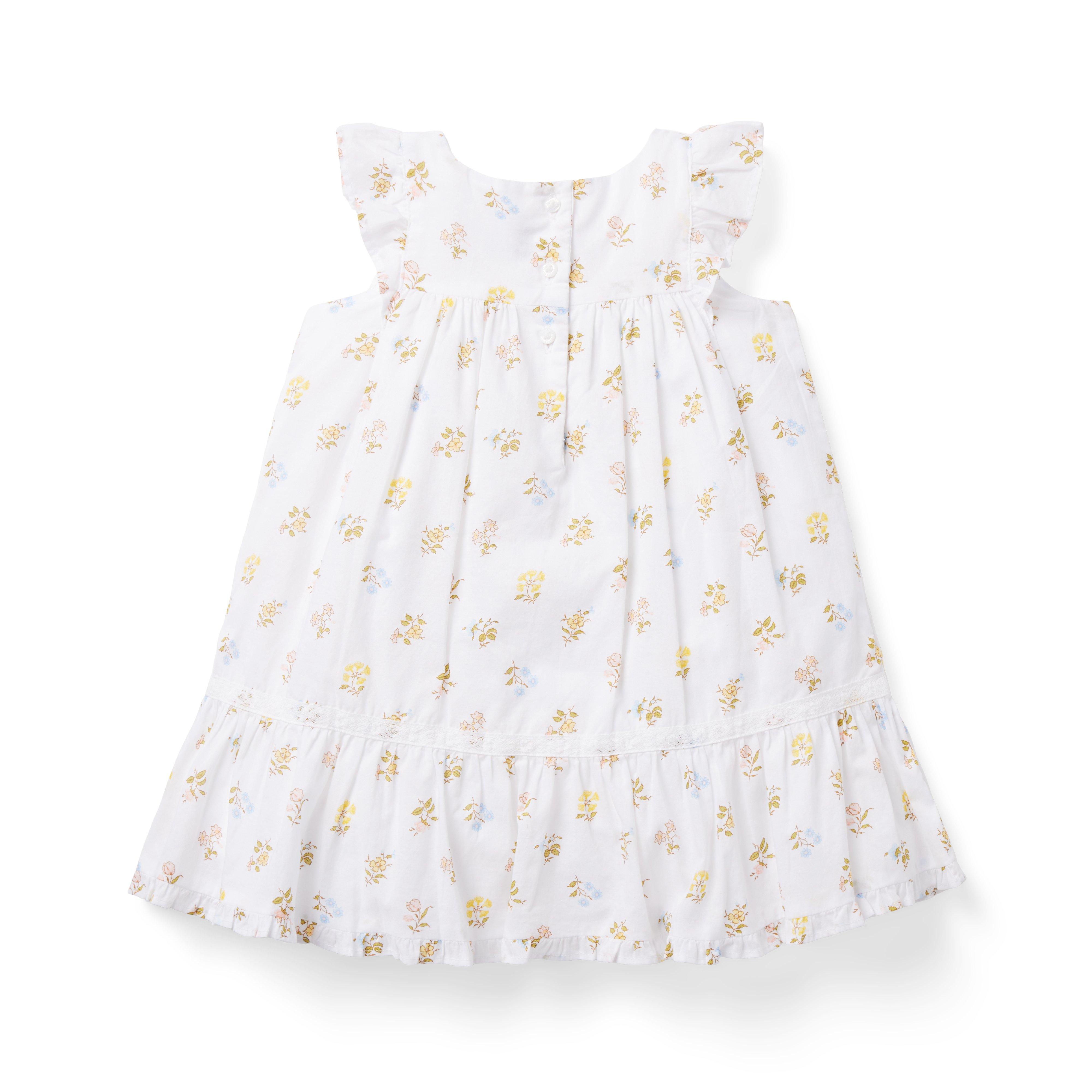 Baby Floral Crochet Trim Dress image number 1