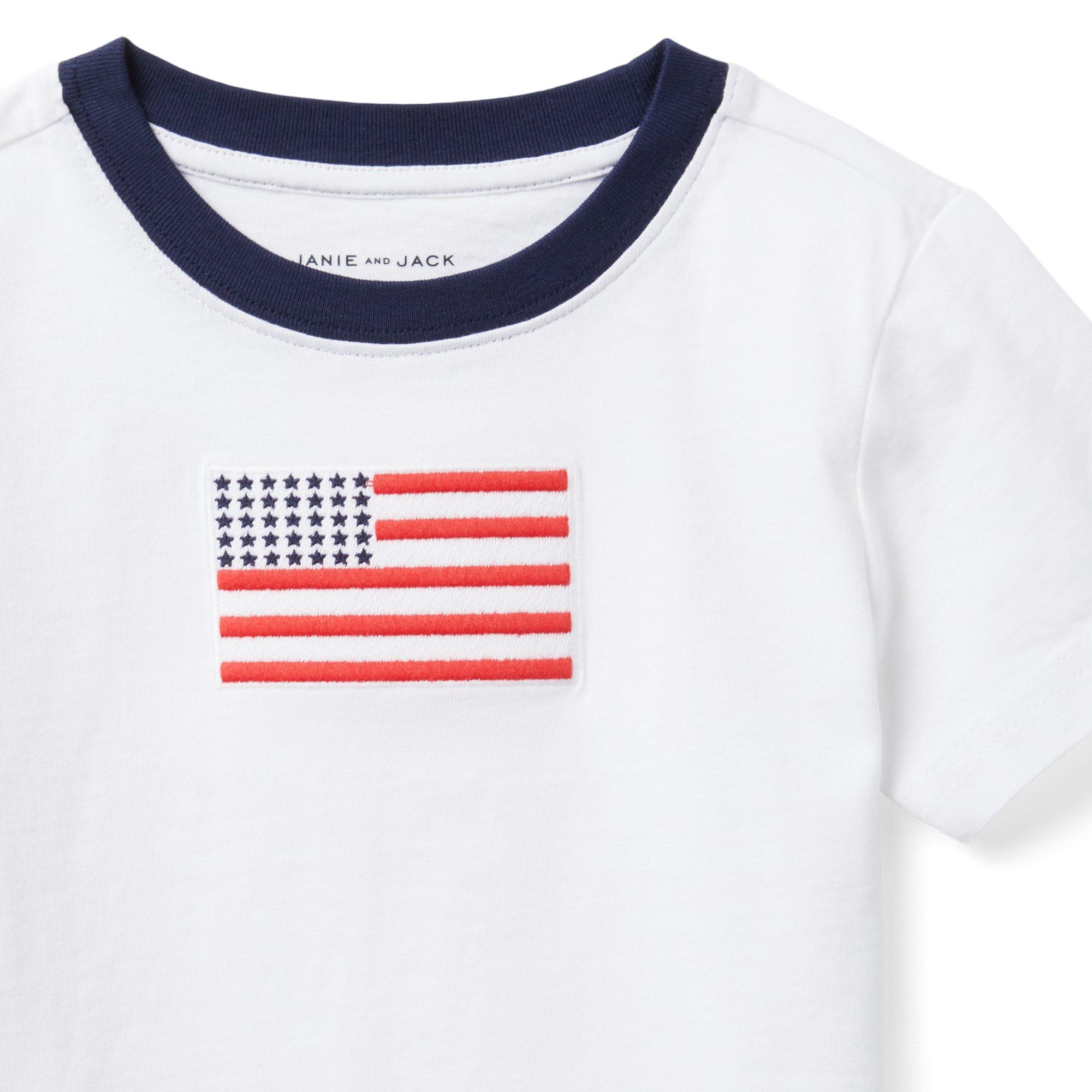 Embroidered Flag Tee image number 1