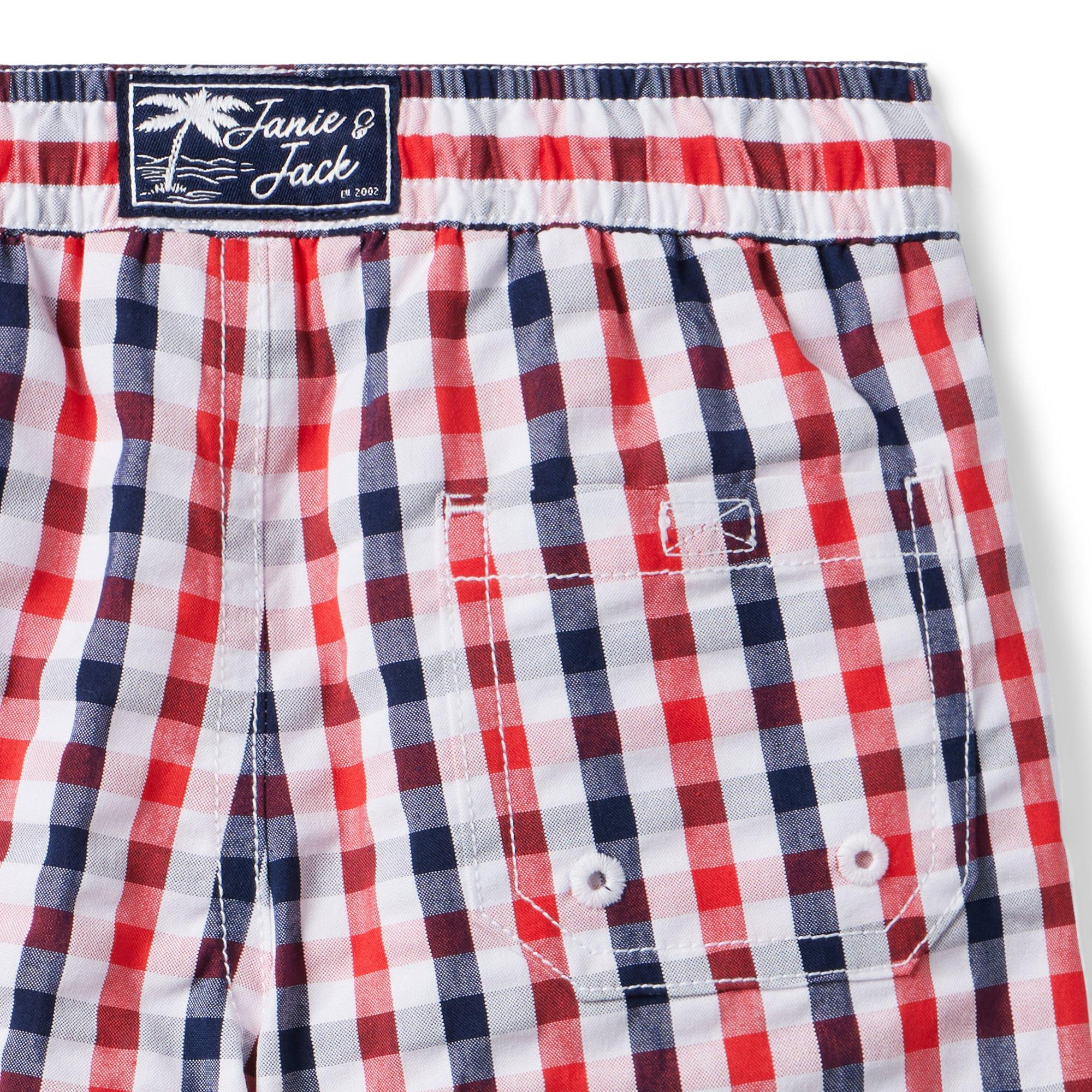 Gingham Seersucker Swim Trunk image number 3