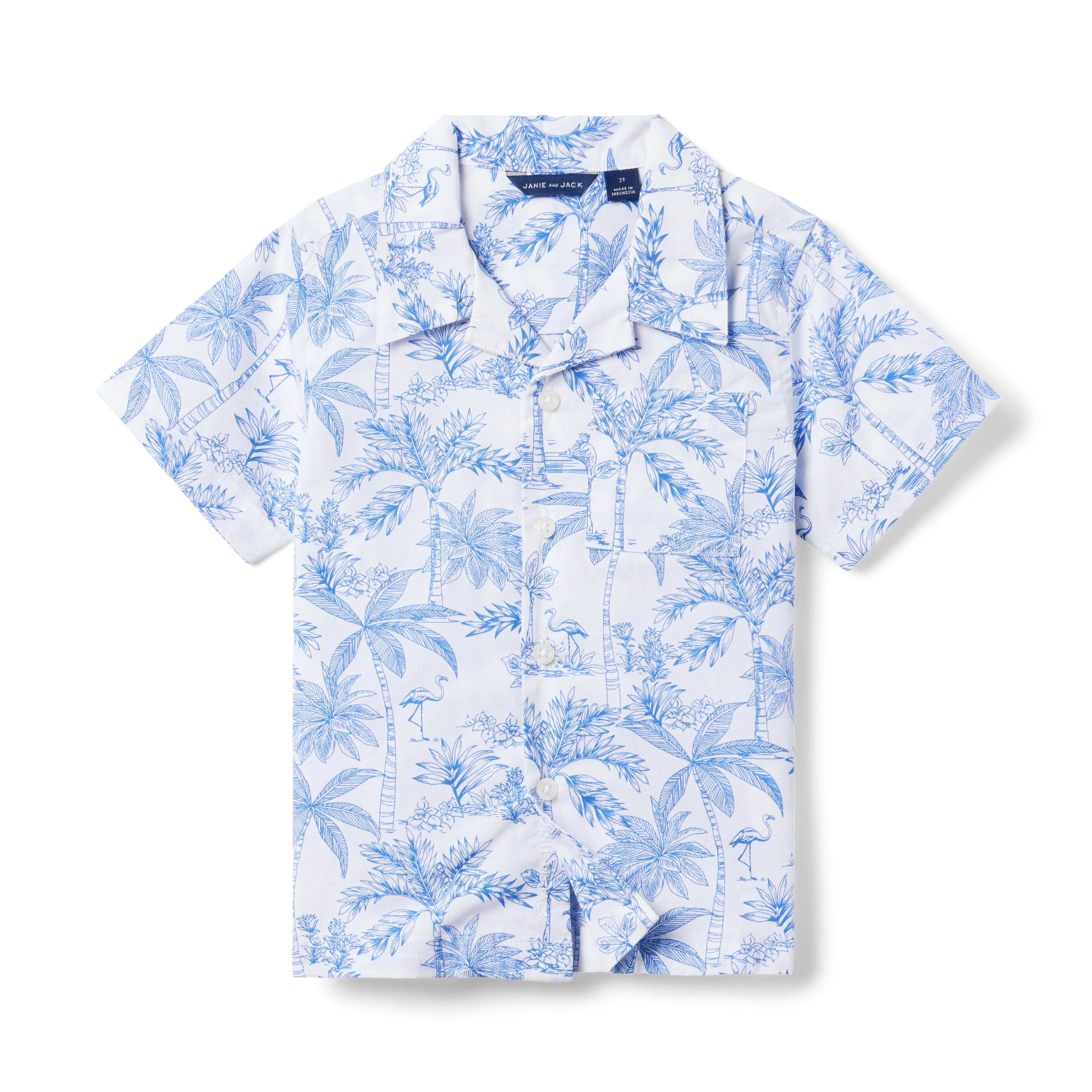 Boy Capri Island Flamingo Toile The Flamingo Toile Cabana Shirt by ...