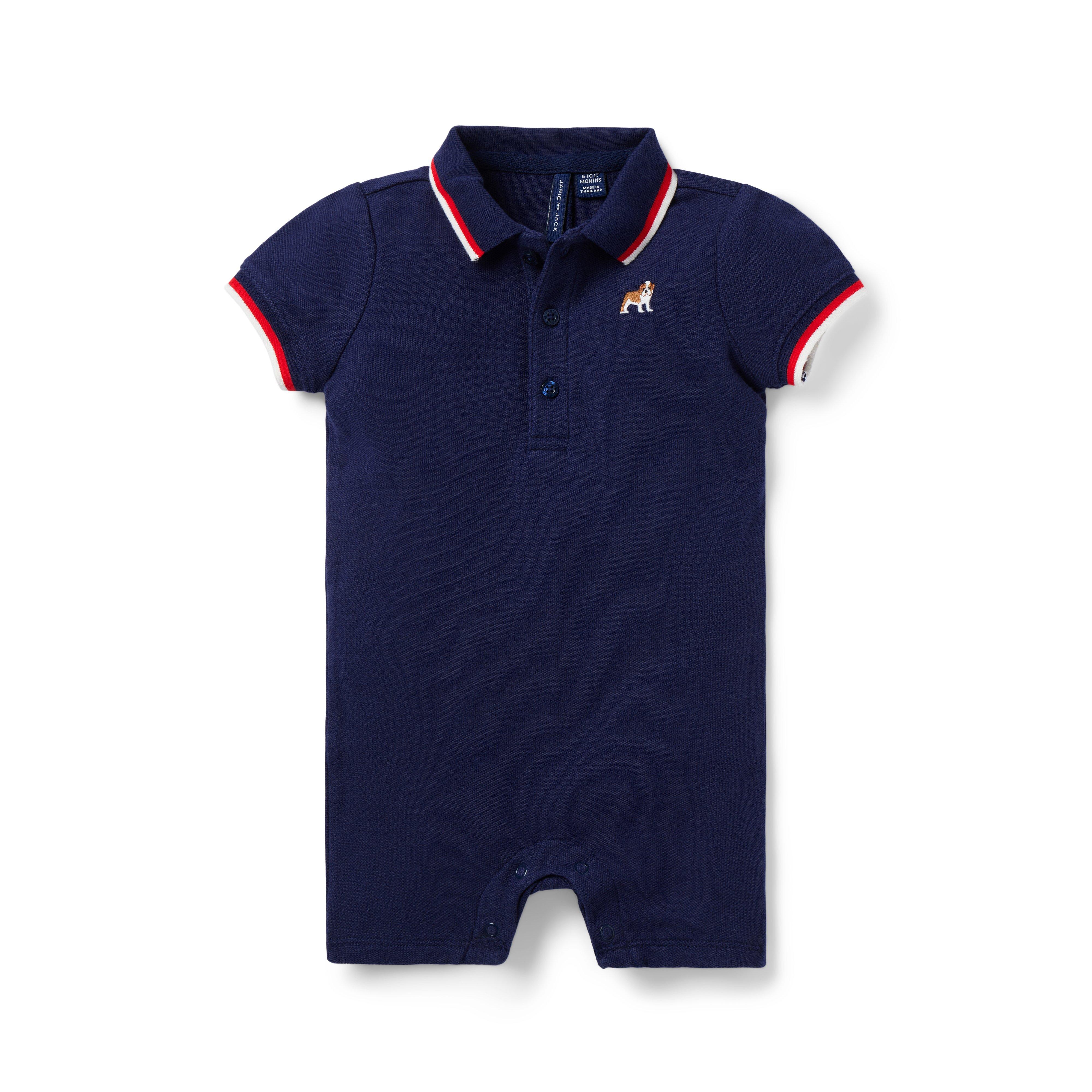 Baby Pique Polo Romper image number 0