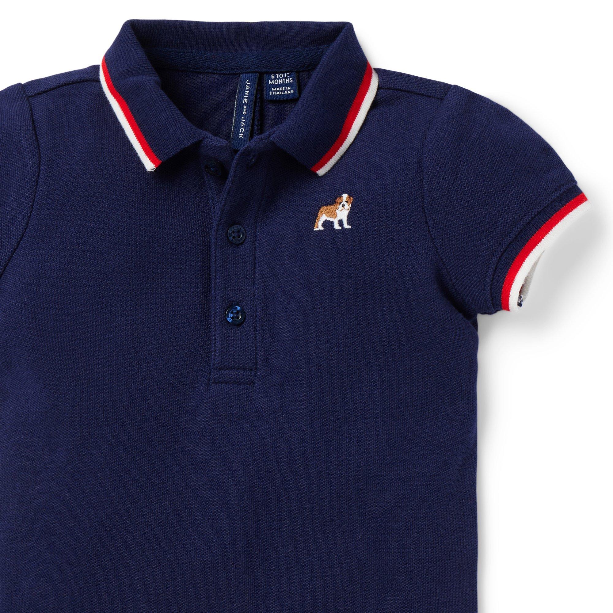 Baby Pique Polo Romper image number 1