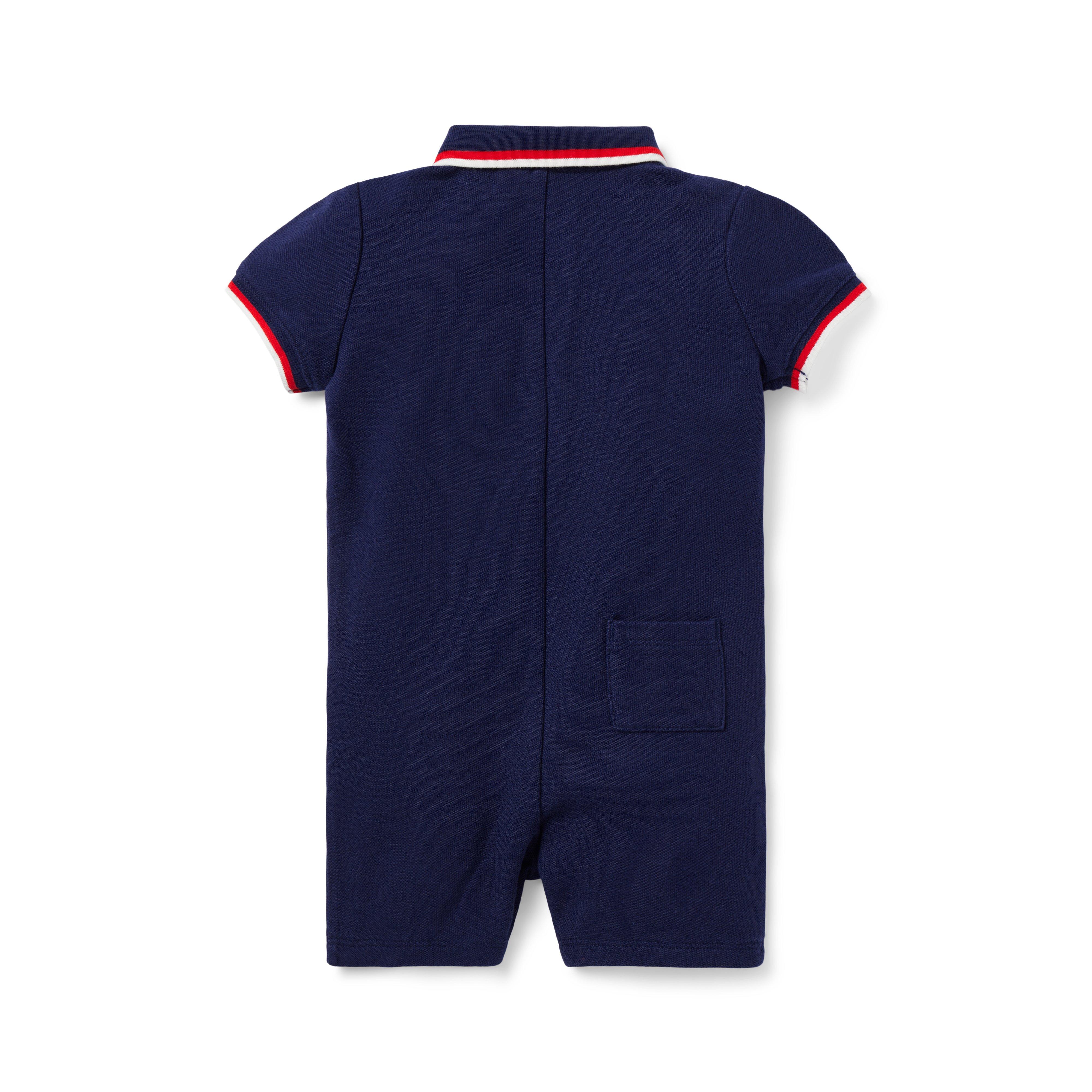 Baby Pique Polo Romper image number 2