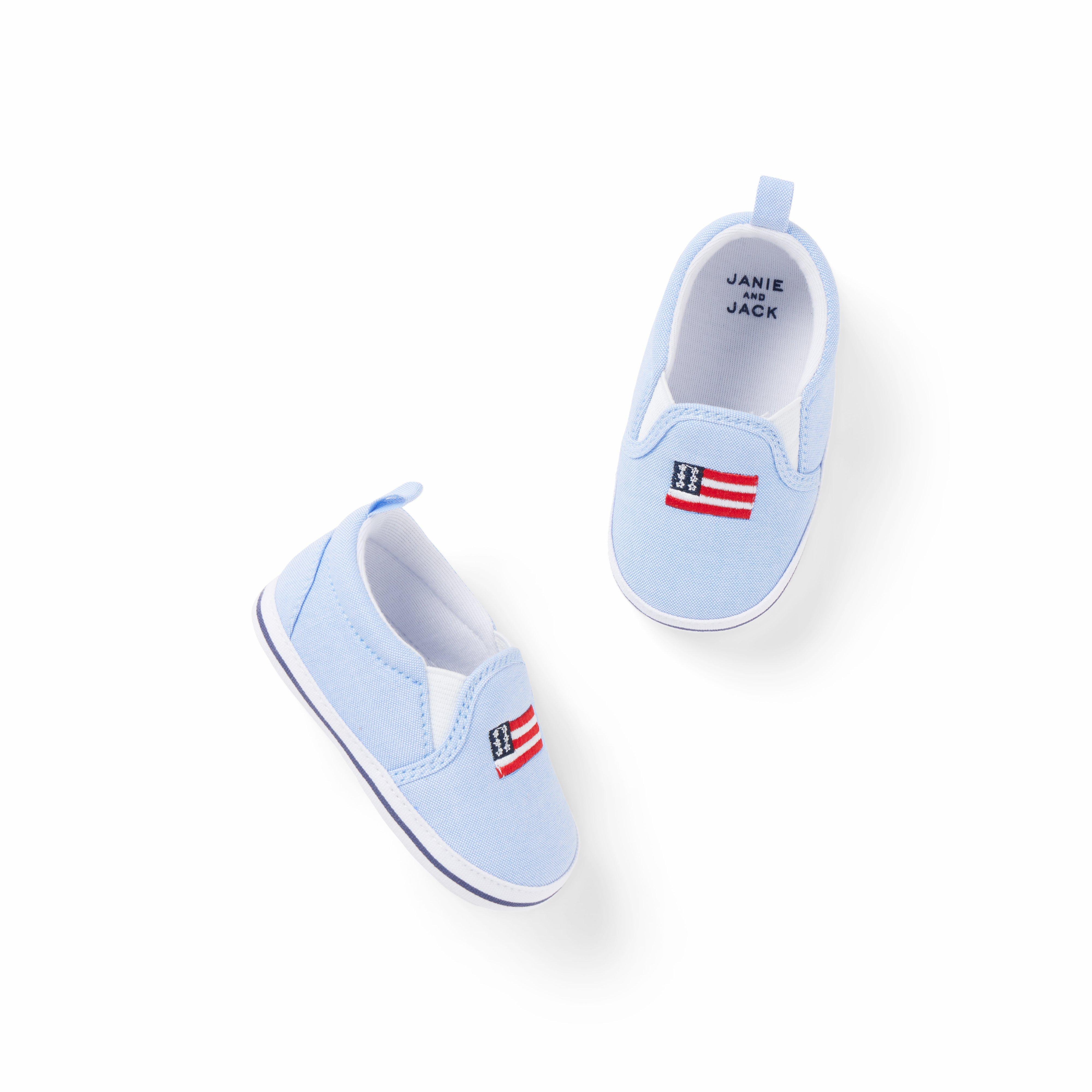 Baby Embroidered Flag Slip-On Sneaker