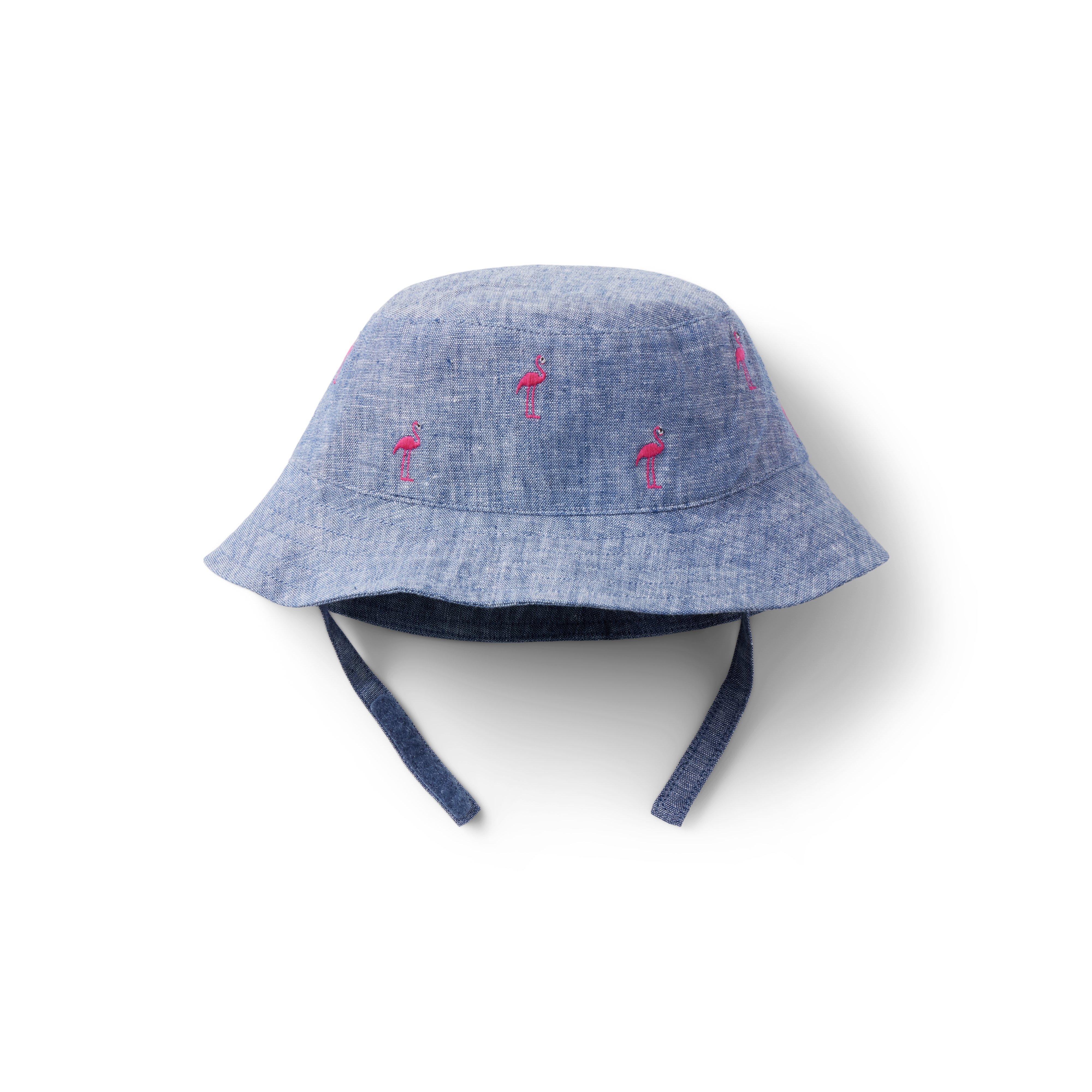 Baby Embroidered Flamingo Bucket Hat