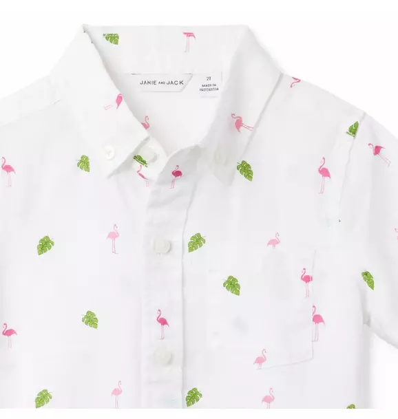 The Flamingo Palm Linen Shirt image number 2