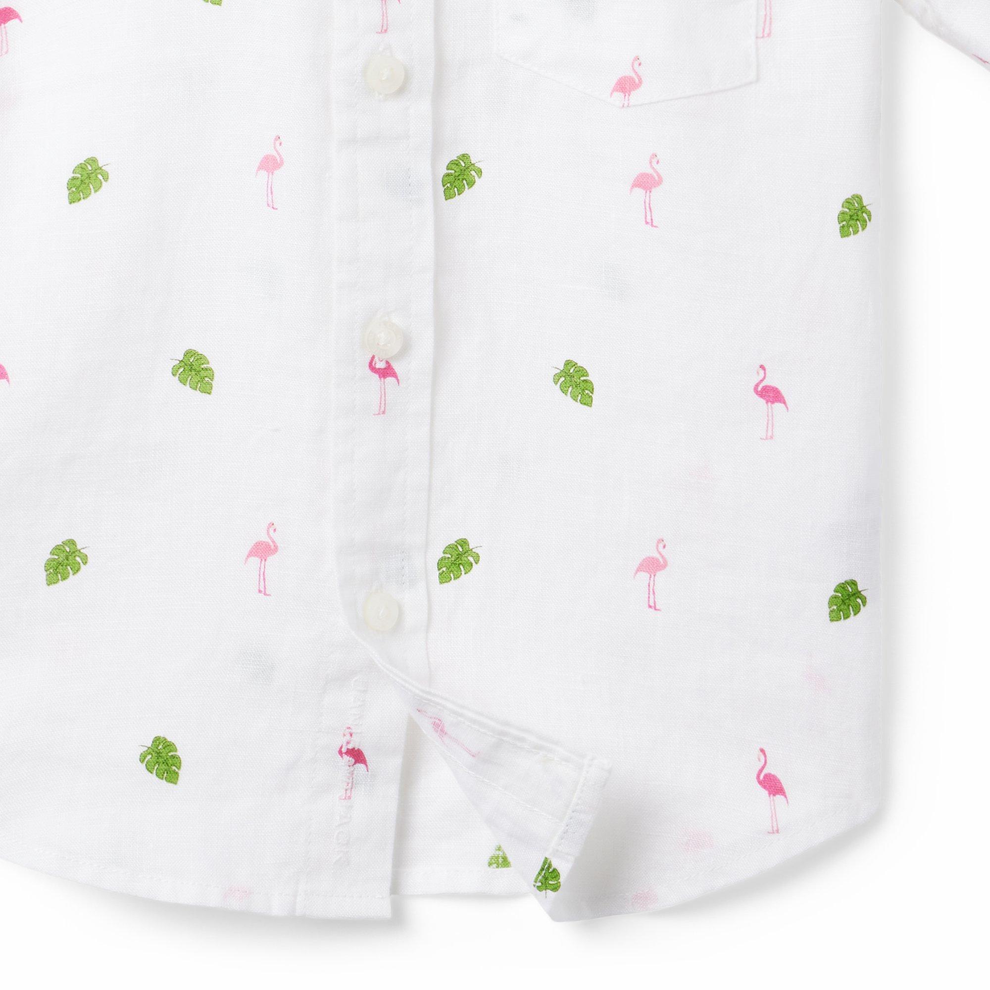 The Flamingo Palm Linen Shirt image number 3