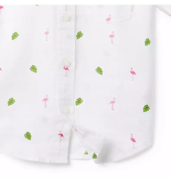 The Flamingo Palm Linen Shirt image number 3