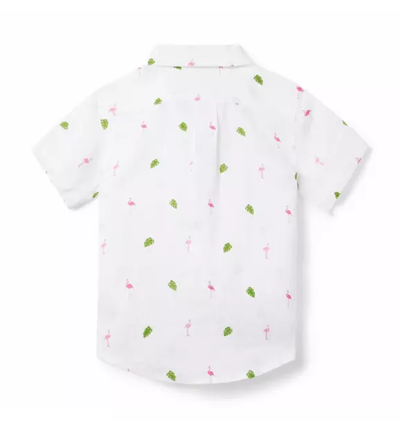 The Flamingo Palm Linen Shirt image number 1