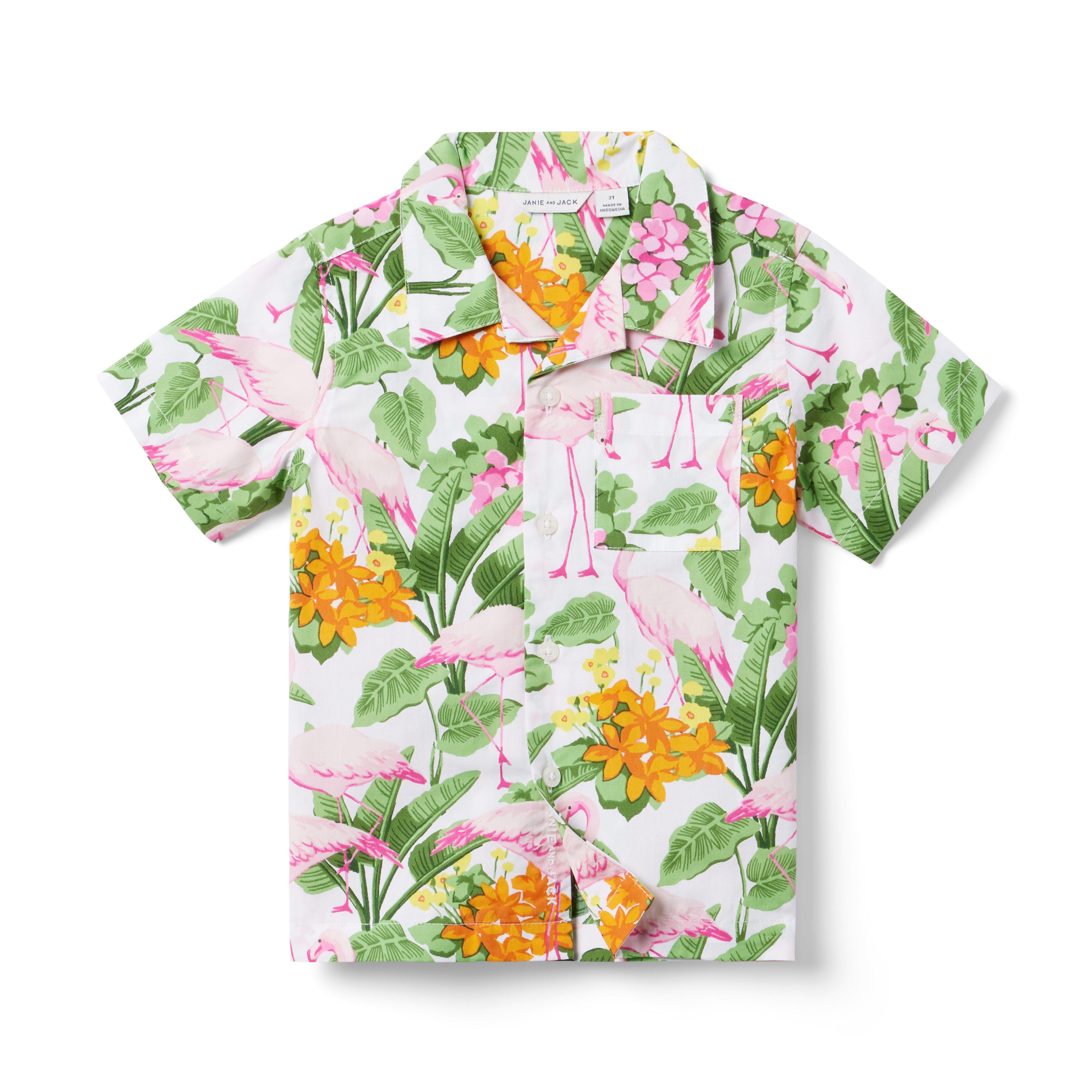 The Tropical Flamingo Cabana Shirt image number 0