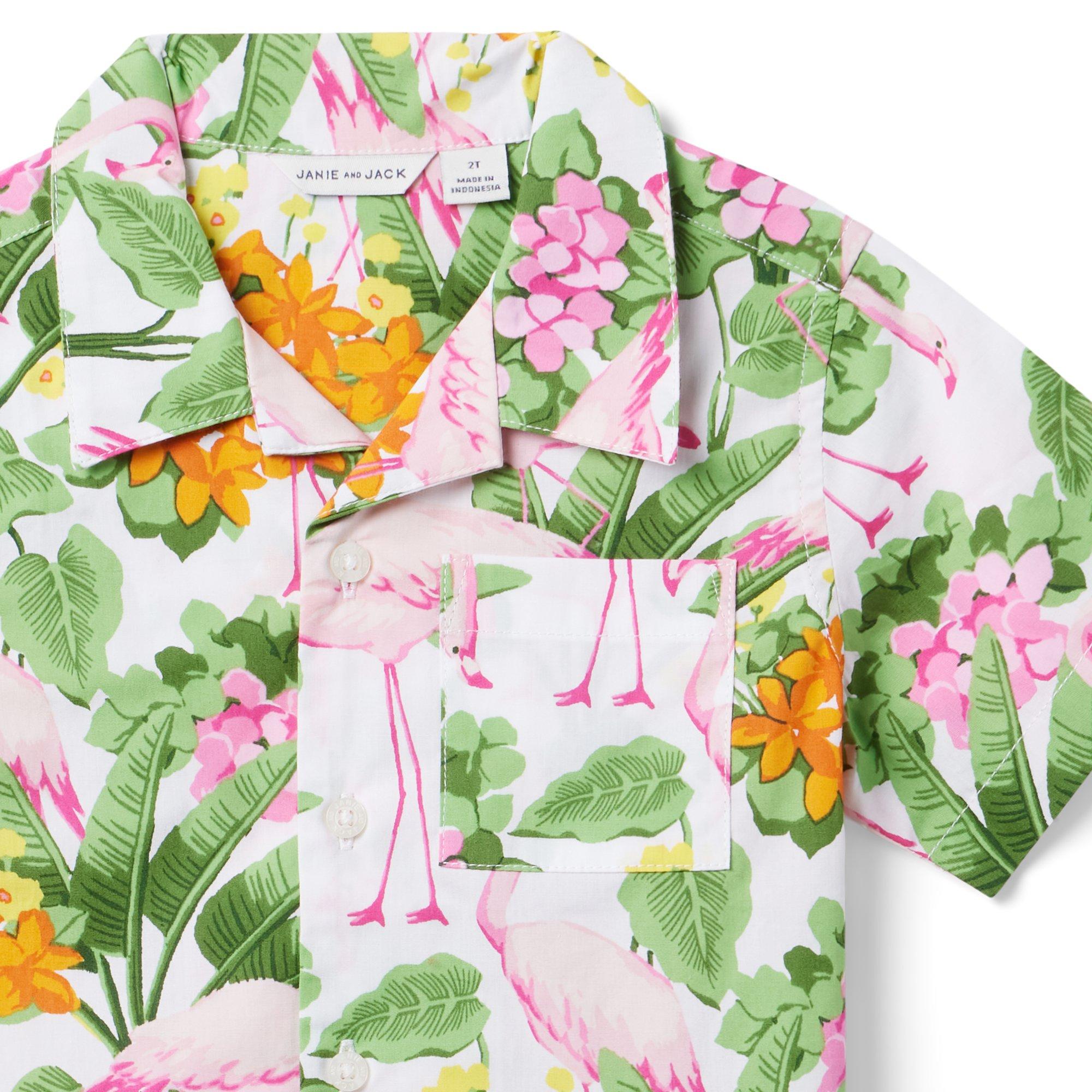 The Tropical Flamingo Cabana Shirt image number 2