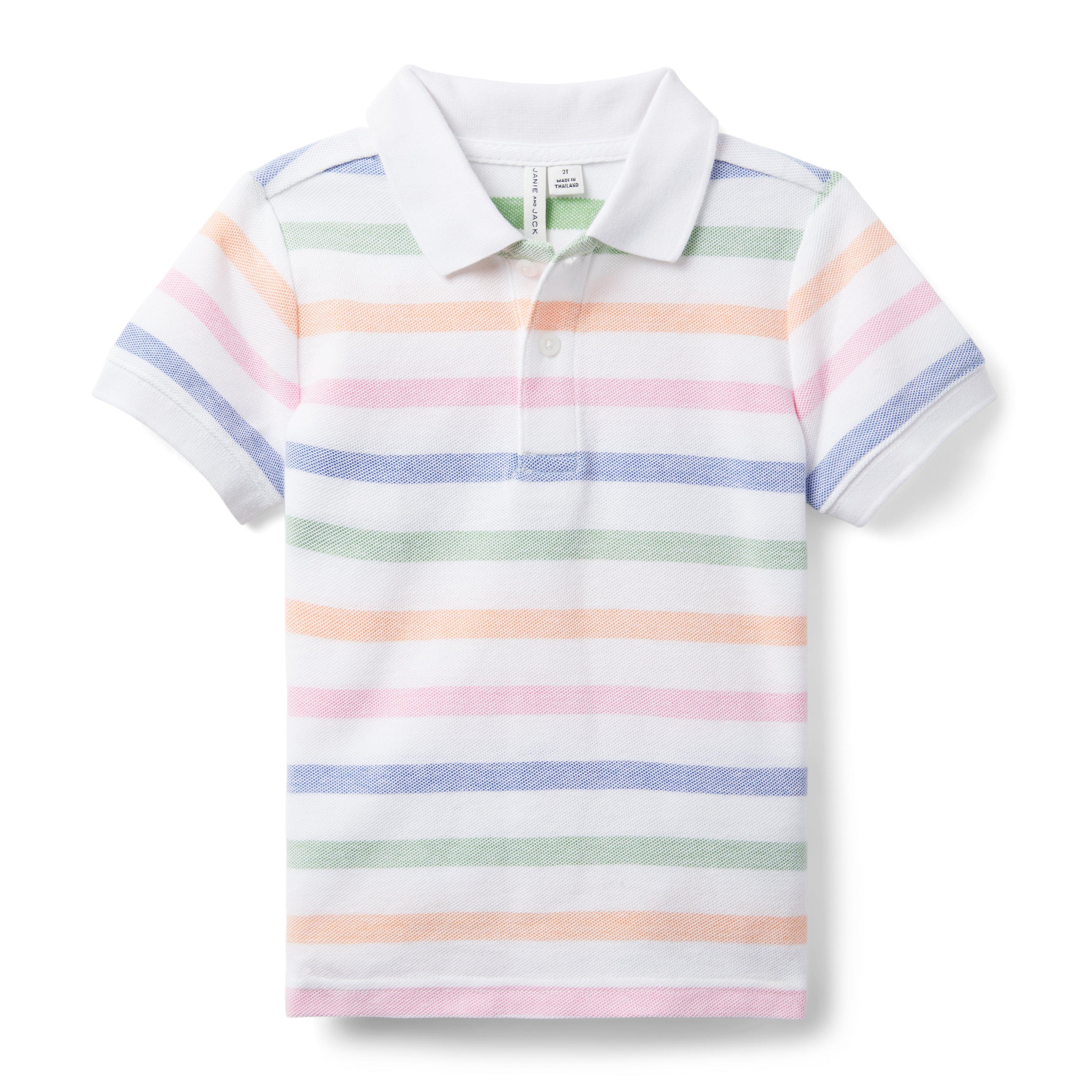 The Classic Striped Pique Polo