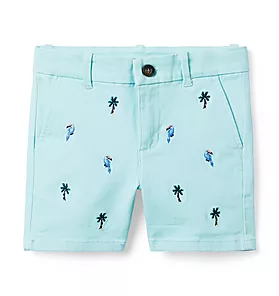 The Embroidered Twill Short