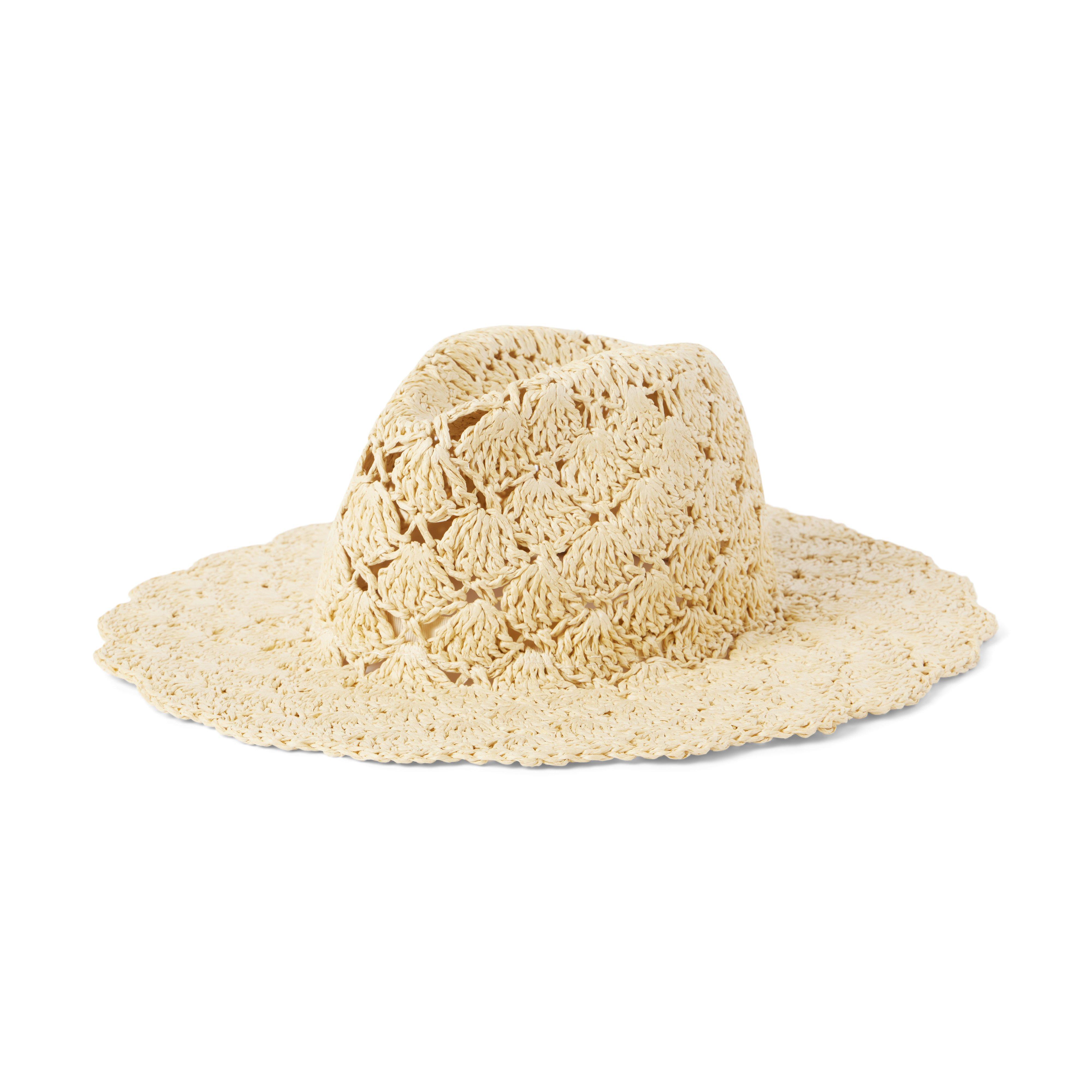 Crochet Straw Sun Hat