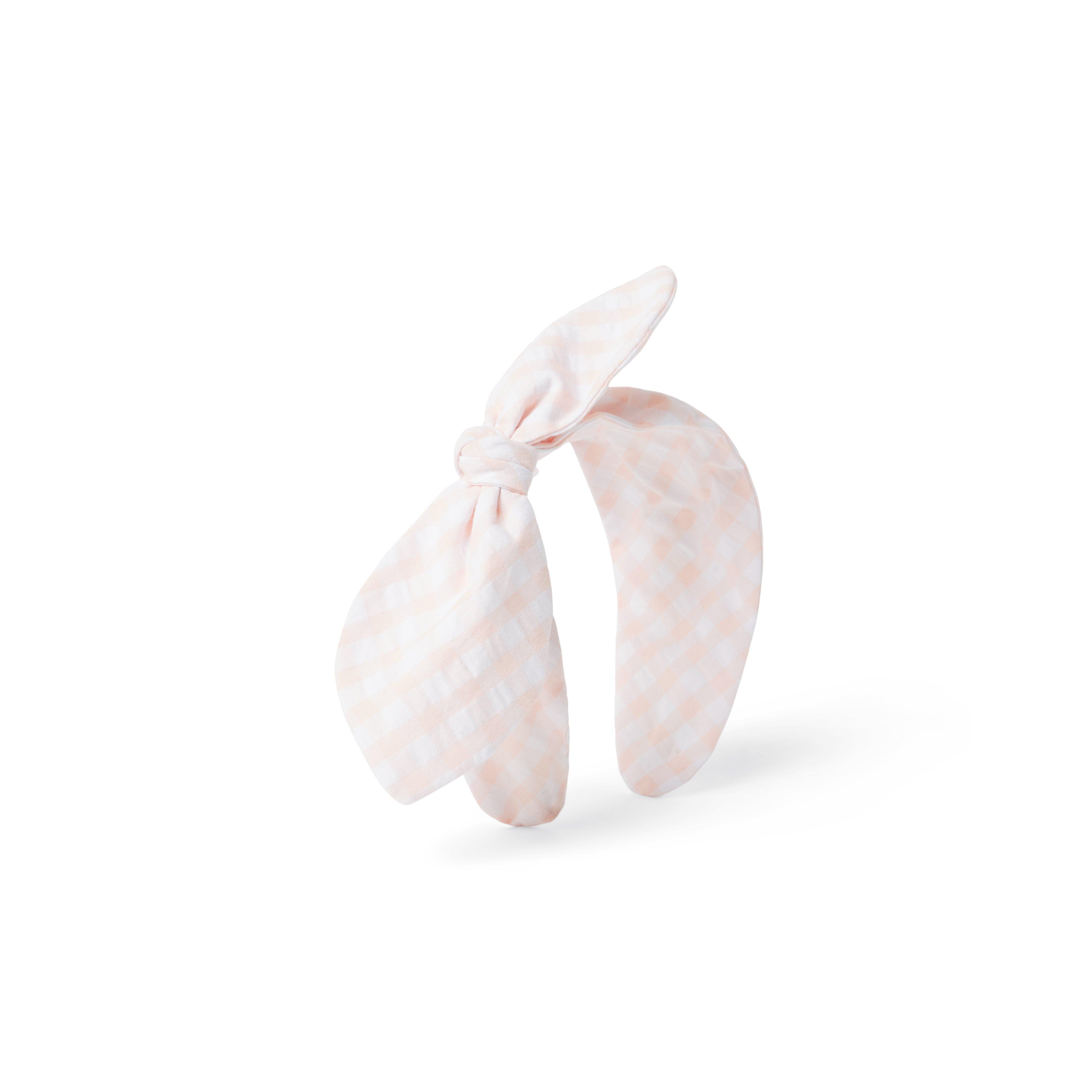 Gingham Seersucker Bow Headband image number 0